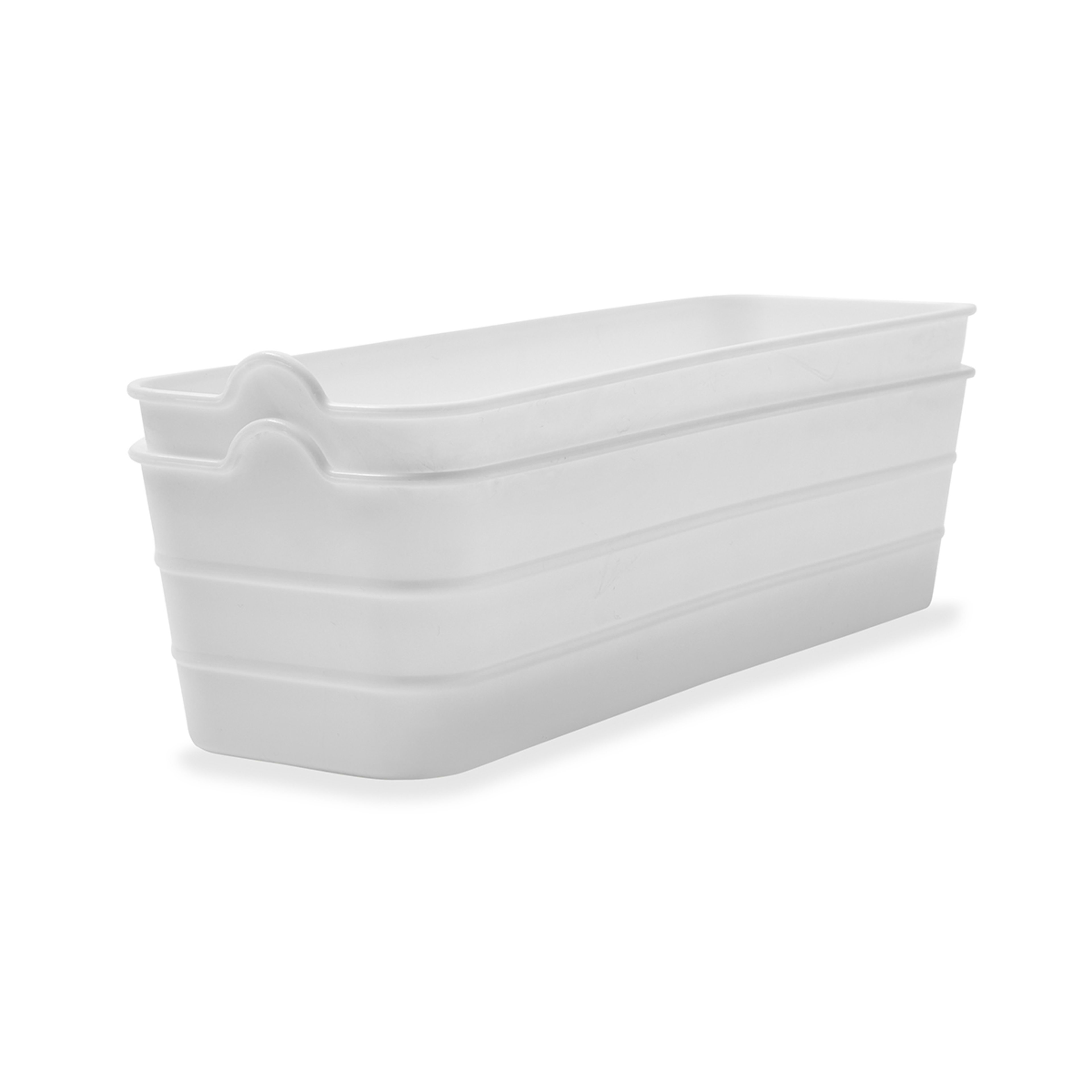 3 2 Pack Narrow Flexi Trays - White, 3 of 9