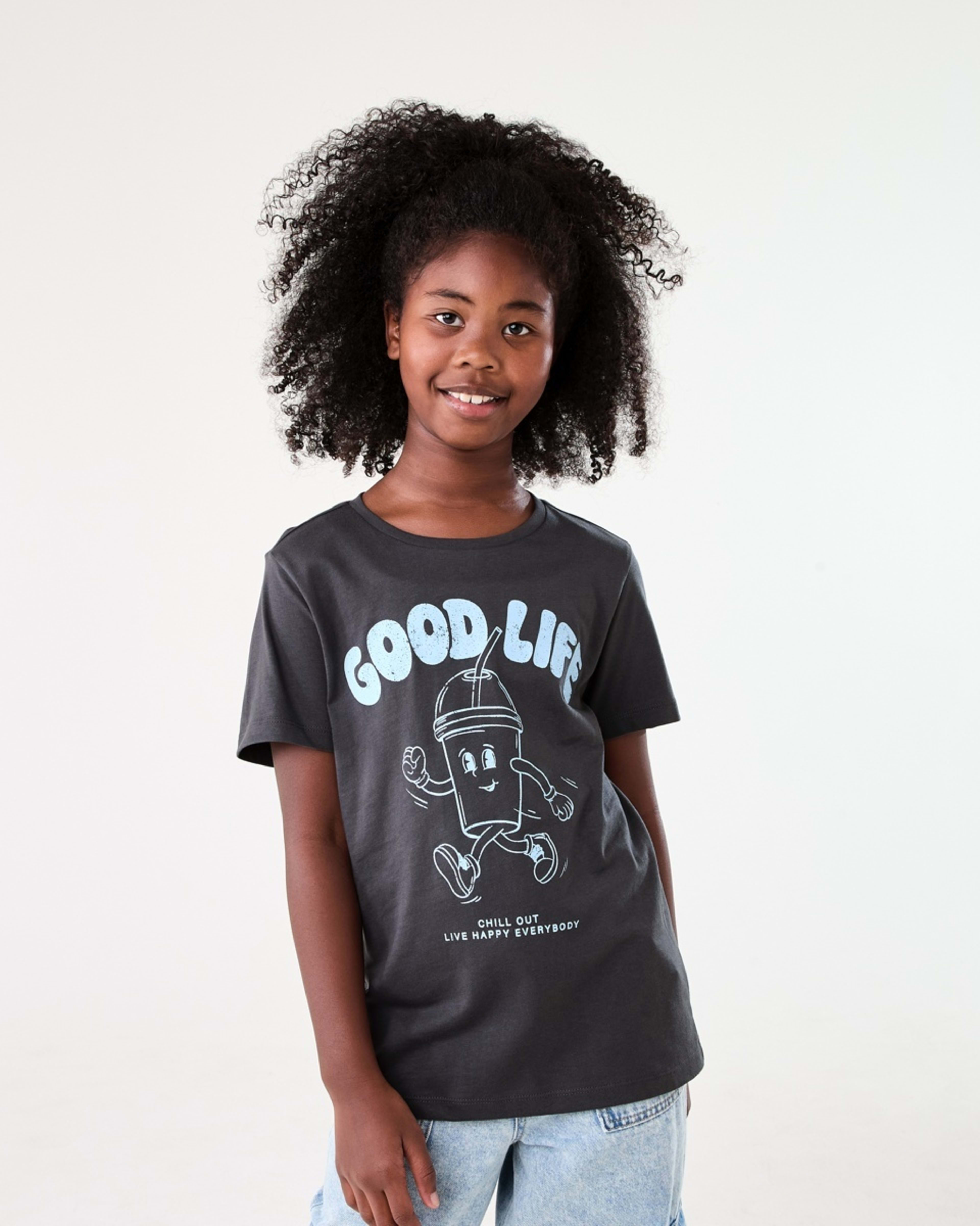 1 Short Sleeve Print T-shirt GOOD LIFE DRINK NINE IRON