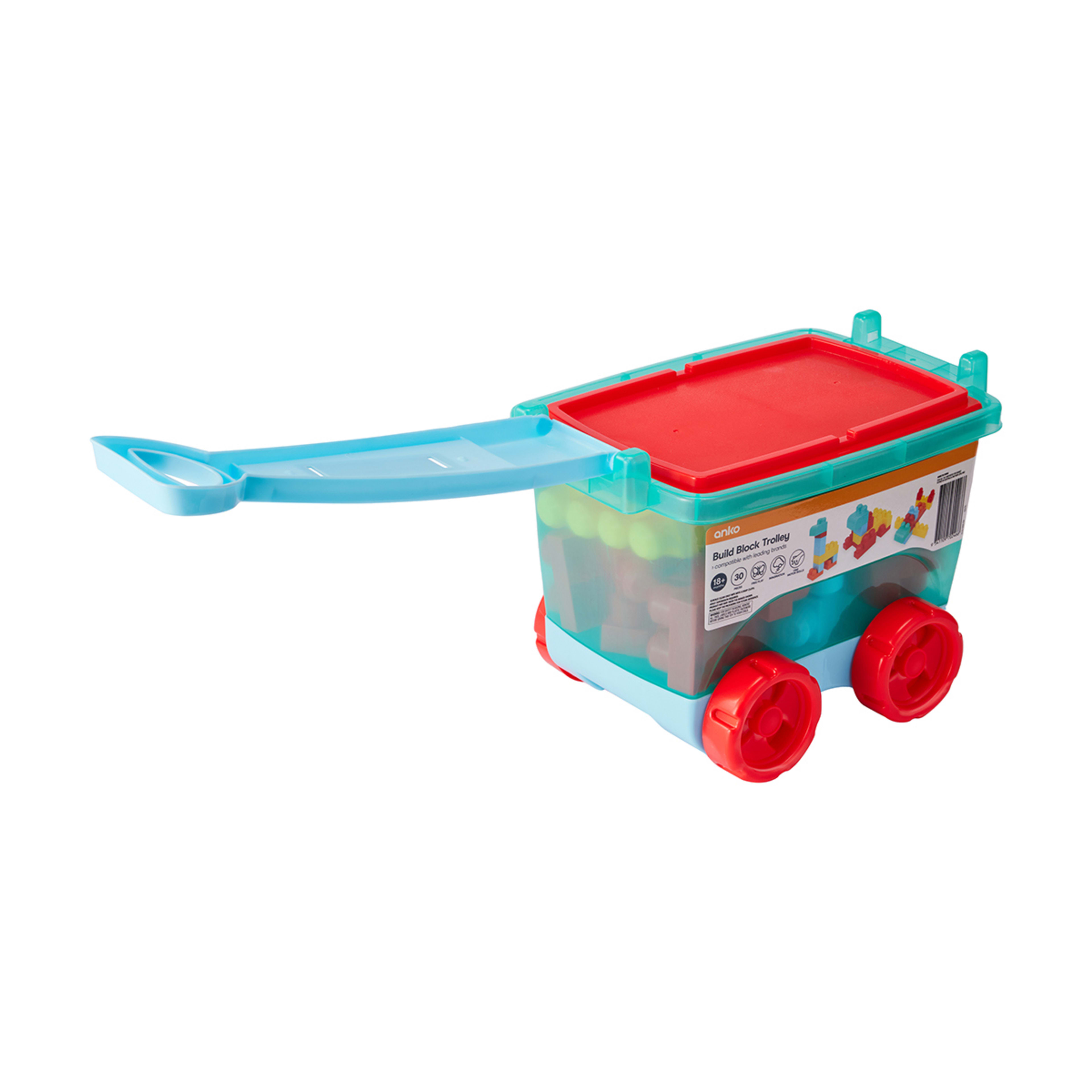 30 Piece Build Block Trolley Kmart