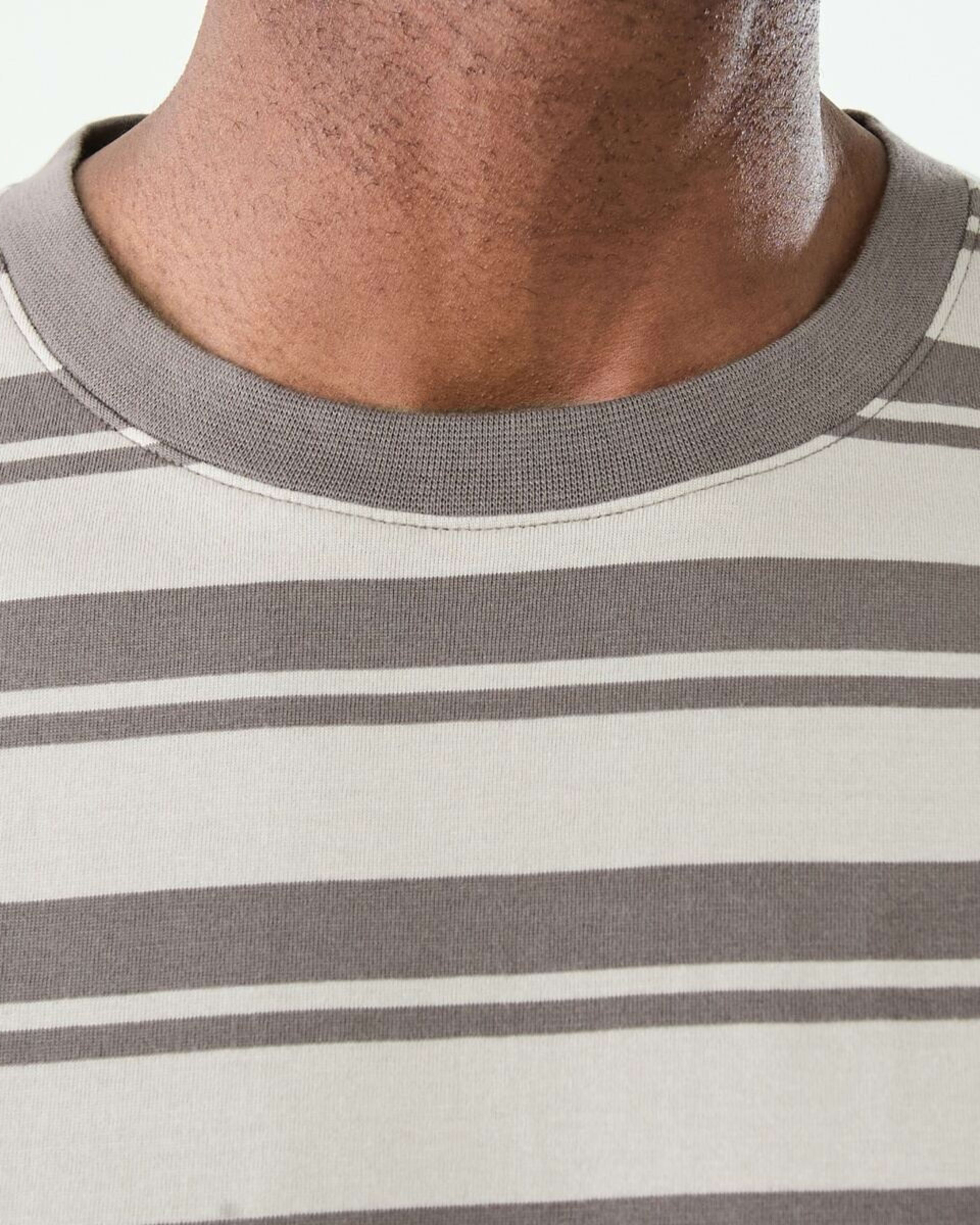 5 Australian Cotton Stripe T-shirt Brn Stripe, 5 of 5