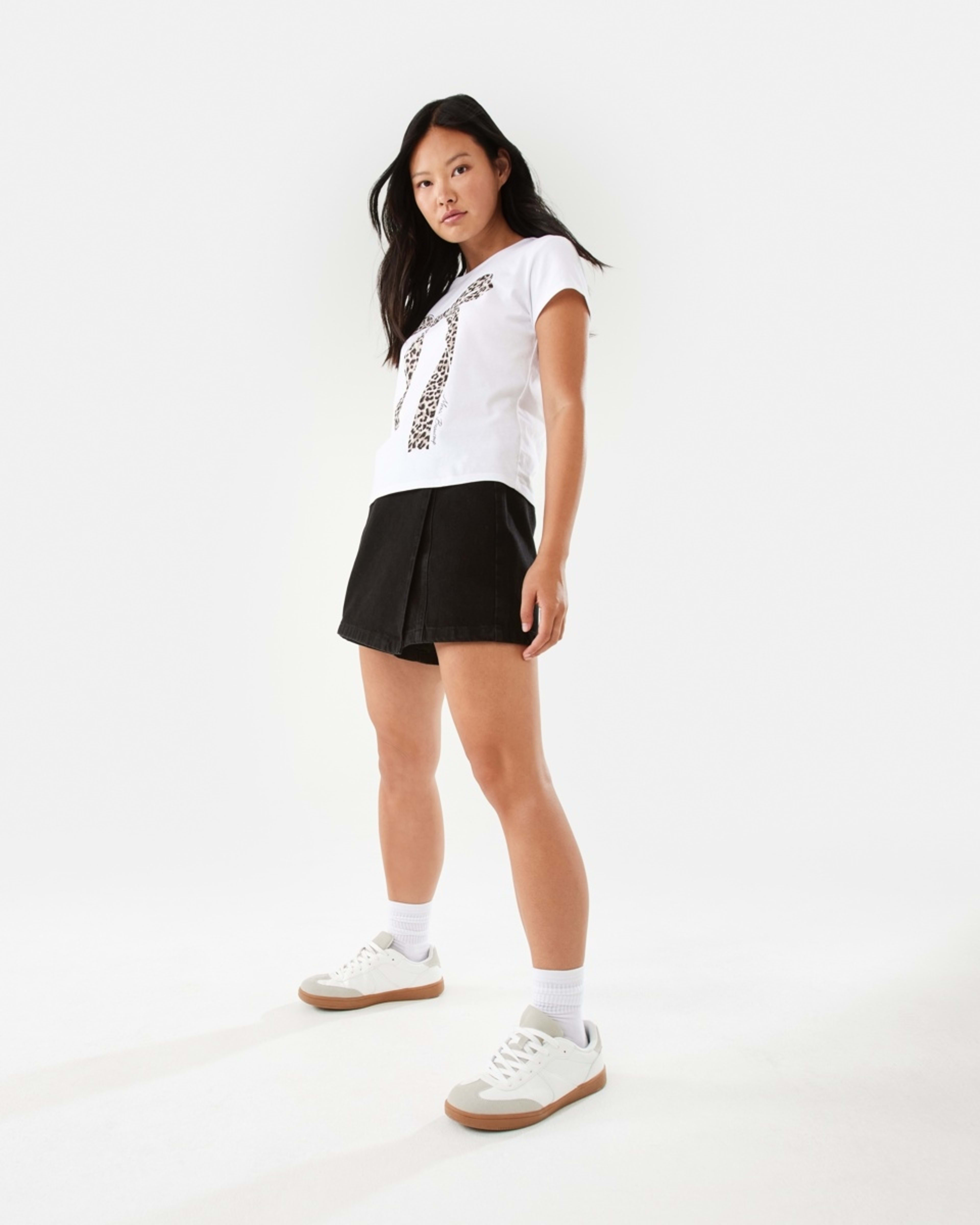 5 No Waist Denim Skort Black Wash, 5 of 8