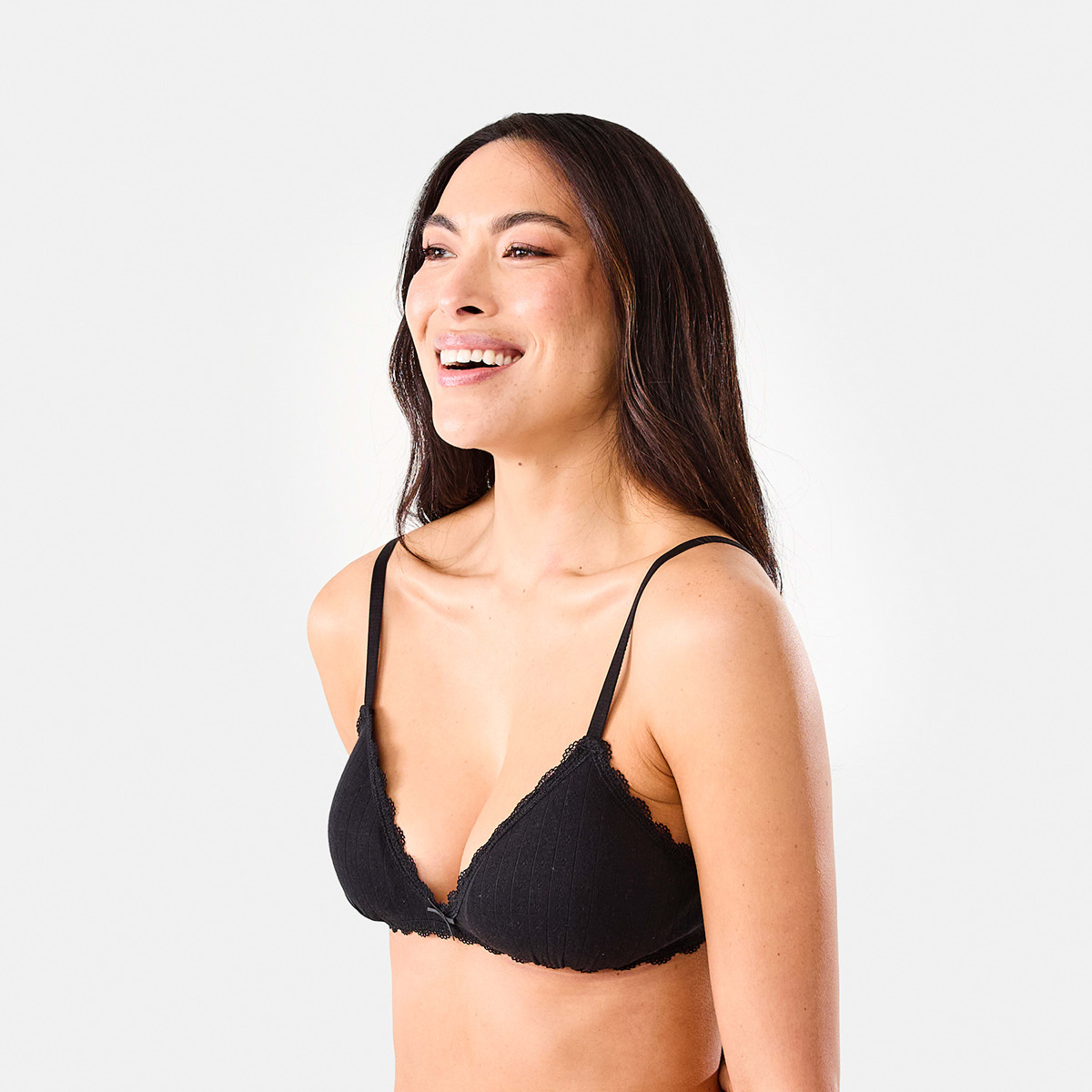 2 Pointelle Bralette Black, 2 of 6