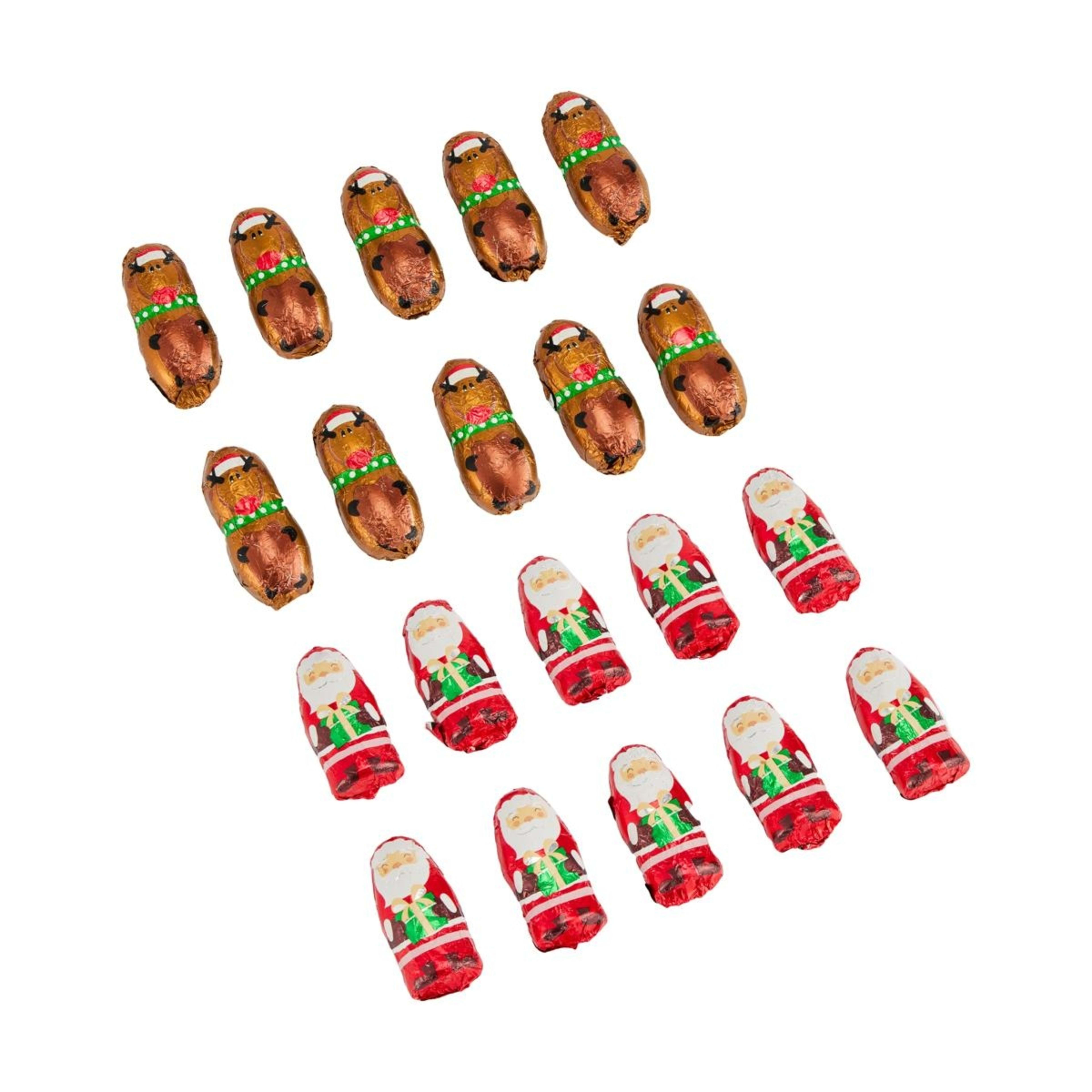 3 Milk Chocolate Flavoured Santas/Reindeer with Plush Toy - Assorted, 3 of 6