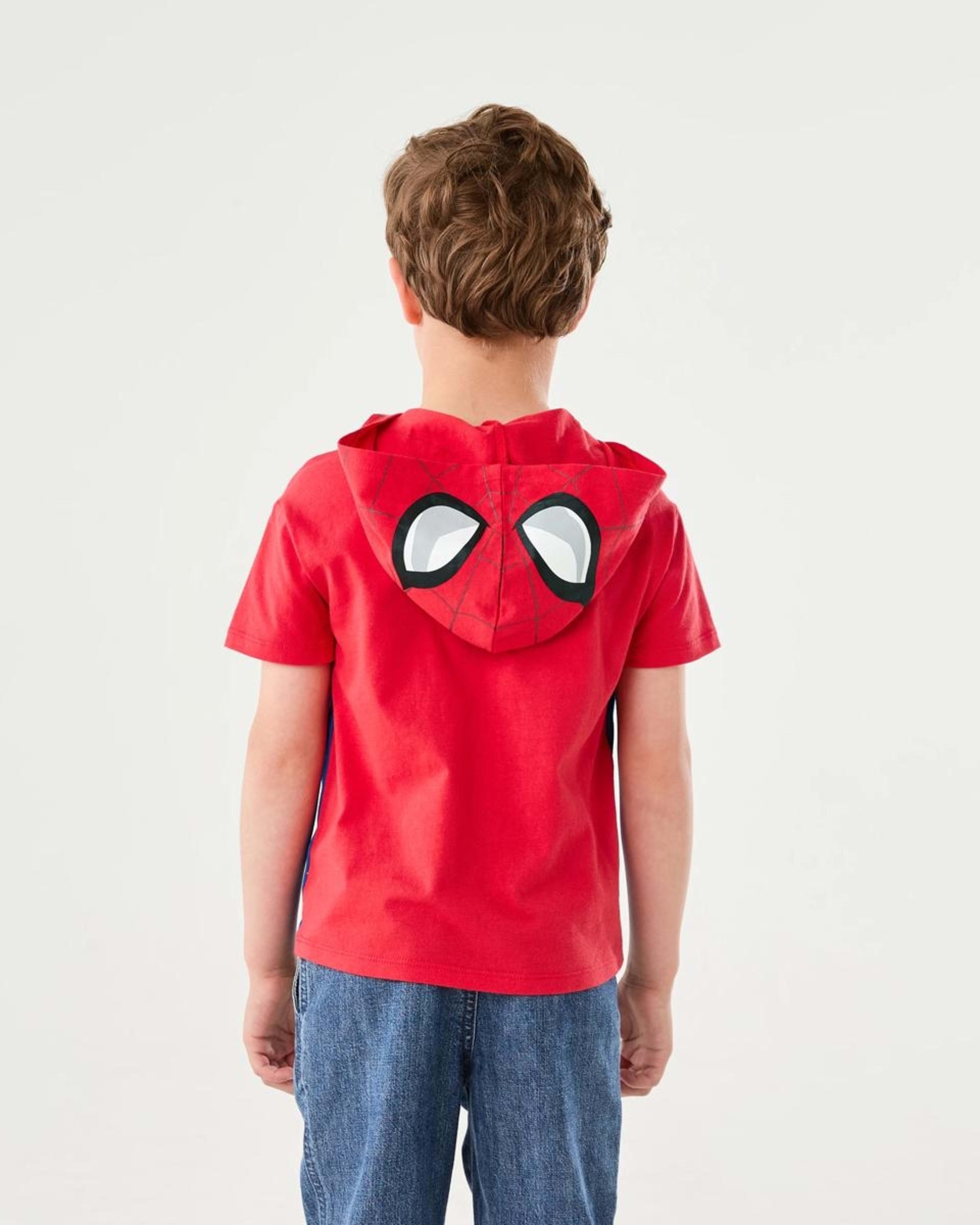 2 Spider-Man License Character Hooded Mesh T-shirt SPIDERMAN, 2 of 8