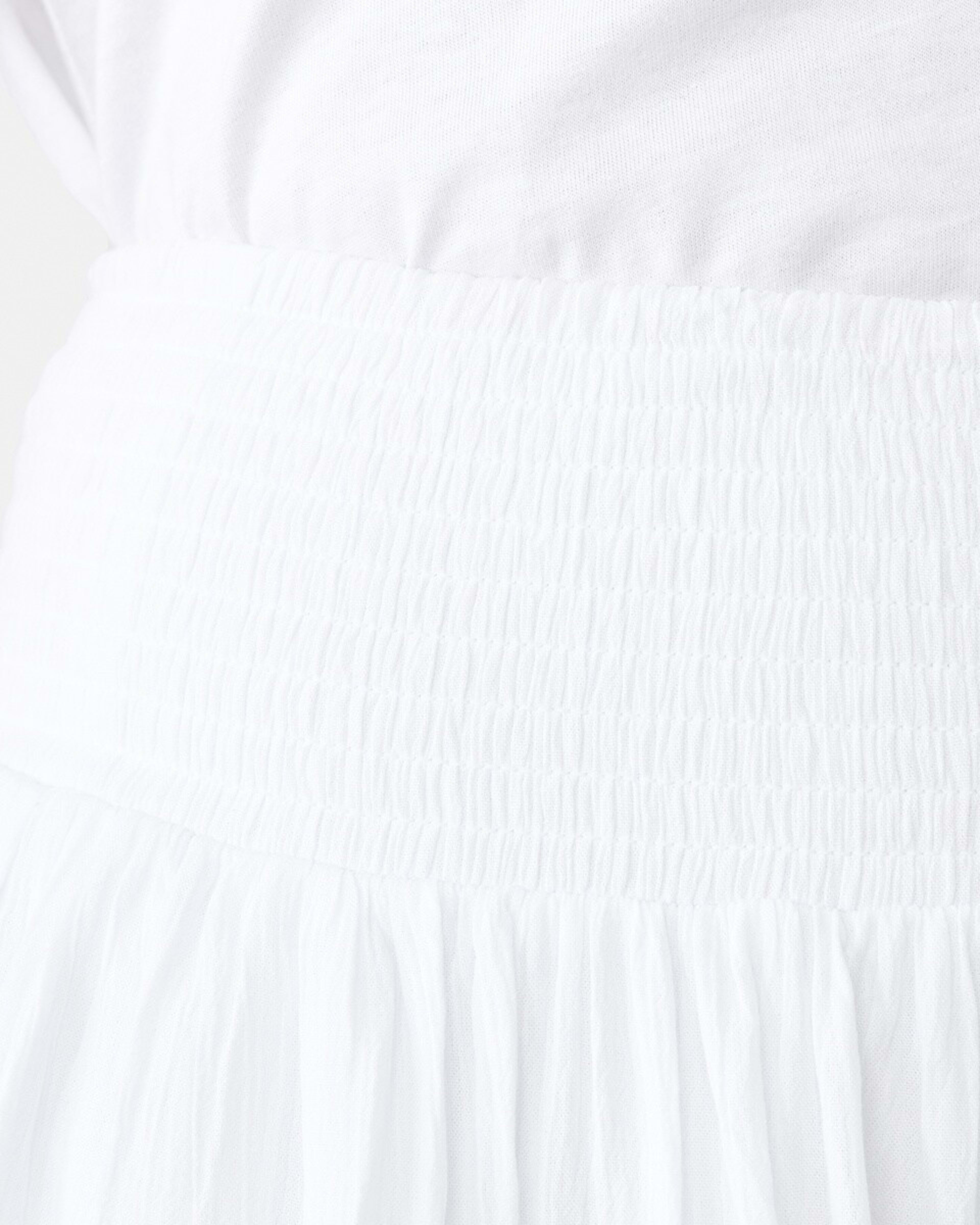 4 Shirred Mini Skirt White, 4 of 6
