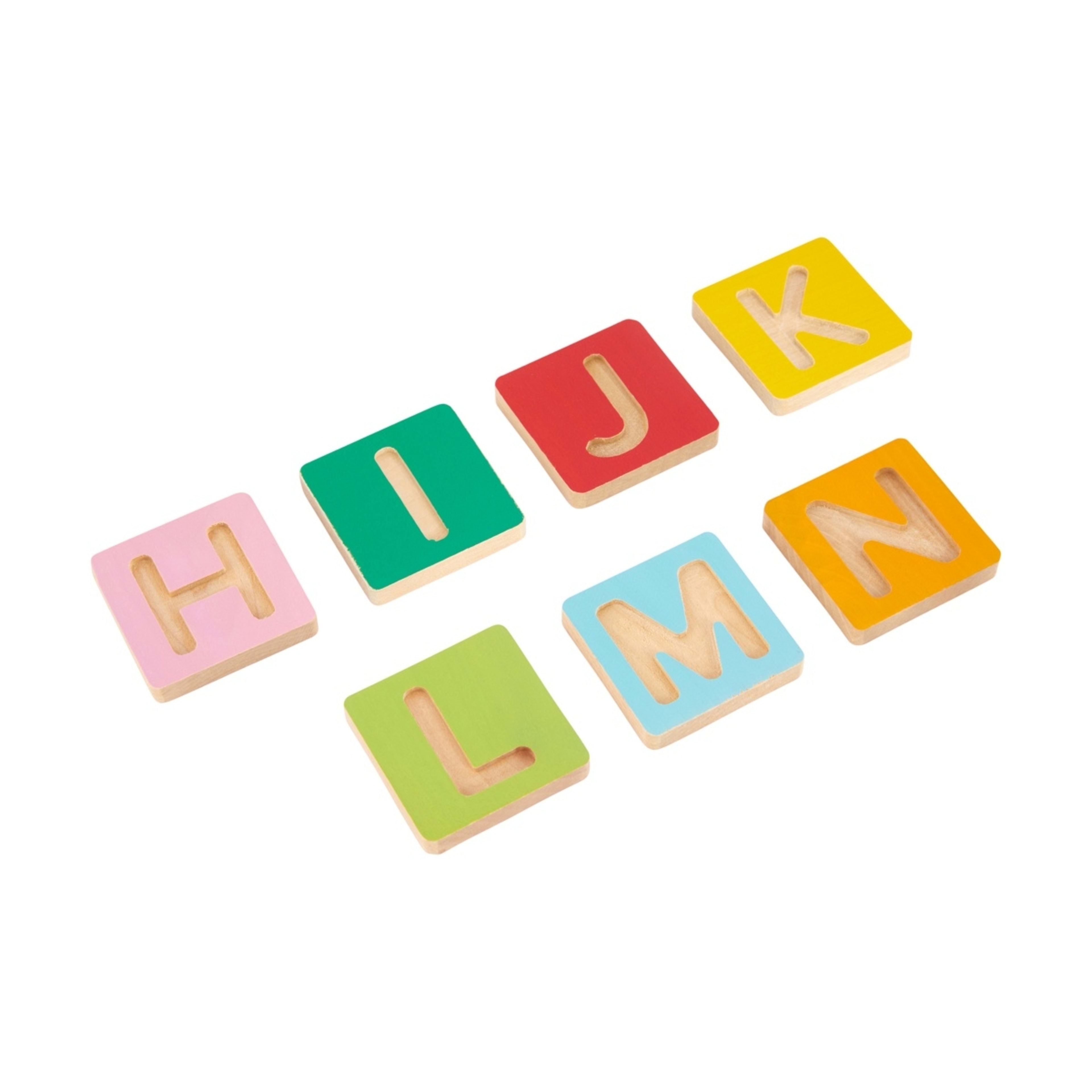 4 26 Piece Wooden A-Z Tiles Playset, 4 of 8