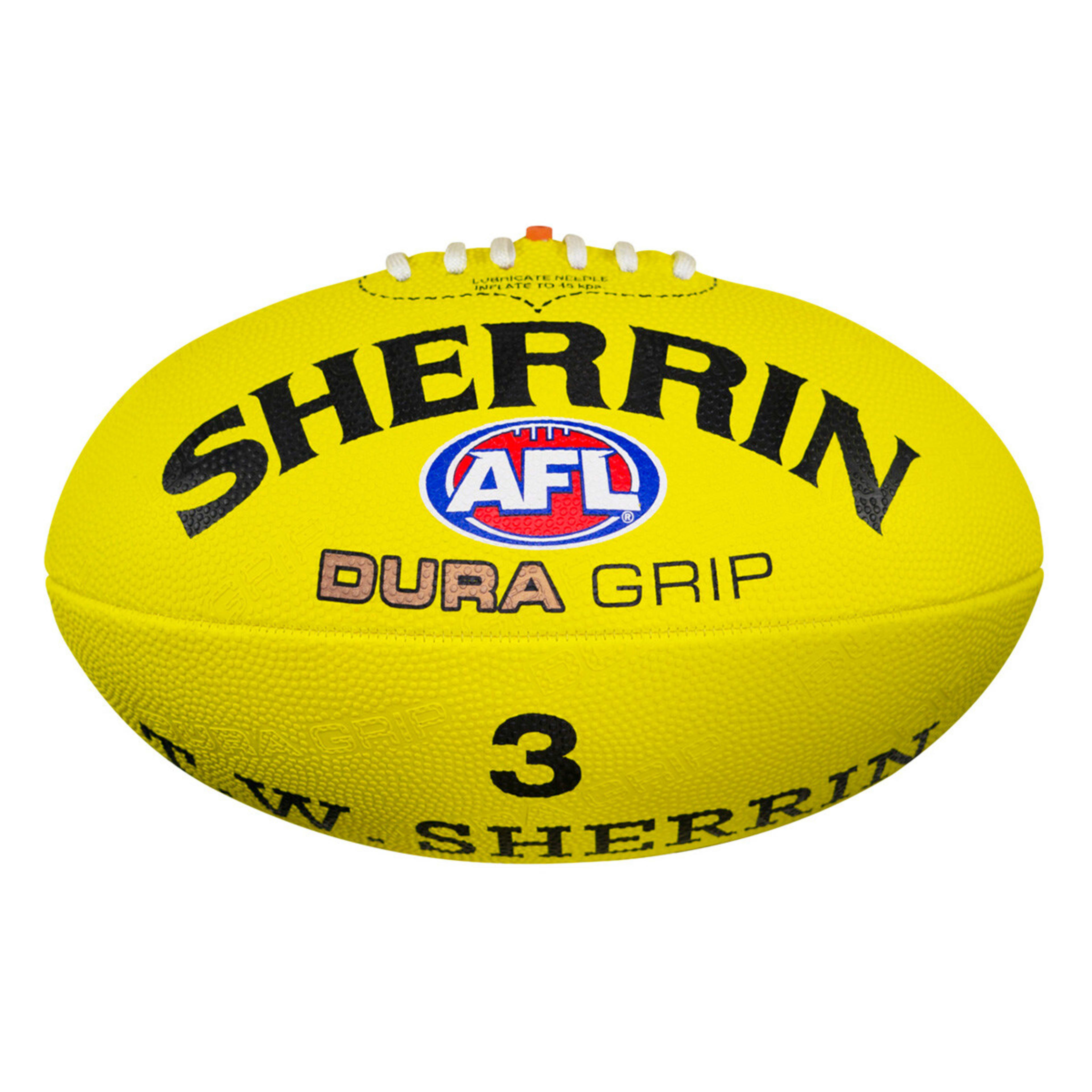 1 Sherrin AFL Dura Grip Football - Size 3, Yellow