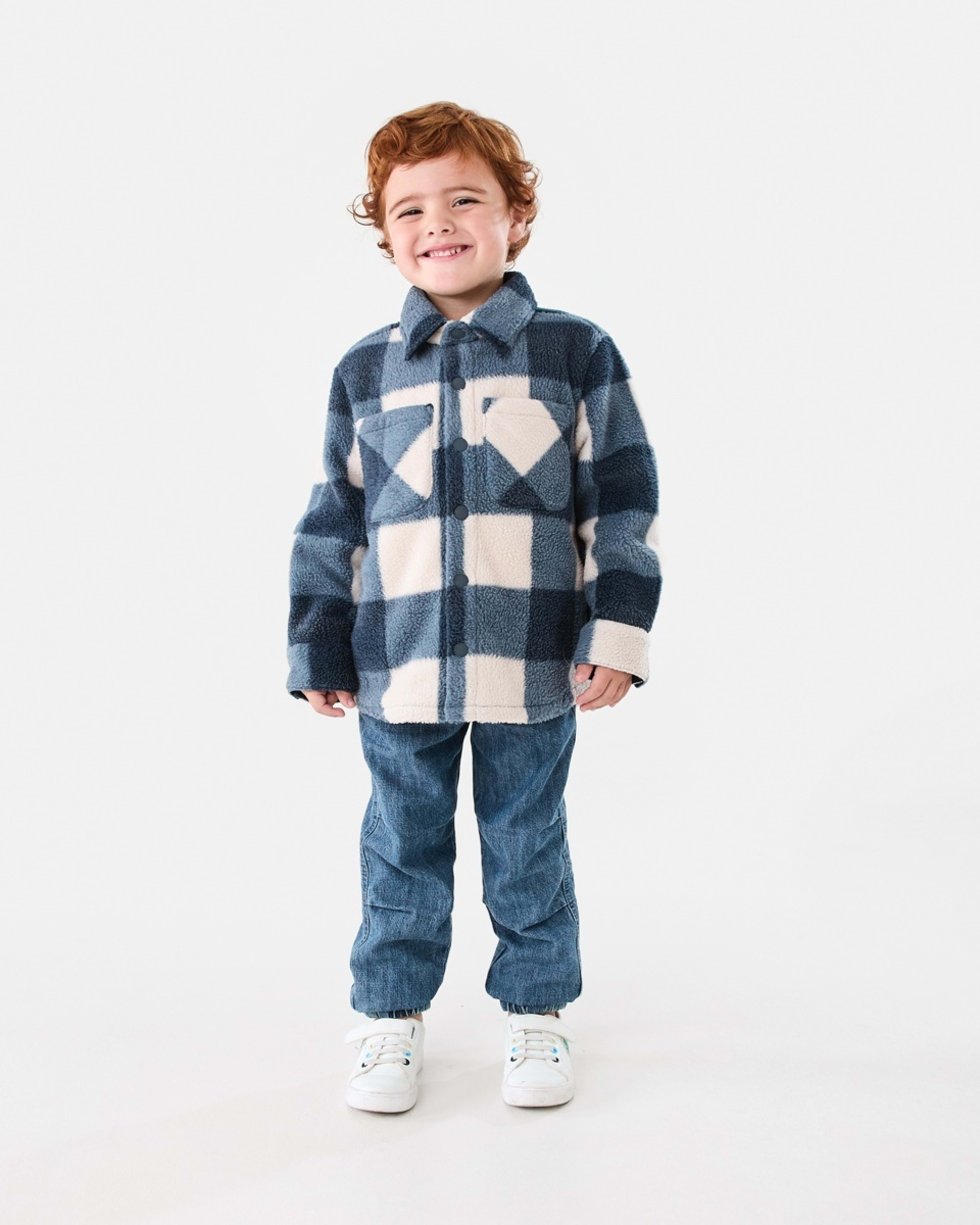 7 Cosy Shacket Square Check Ecru, 7 of 8