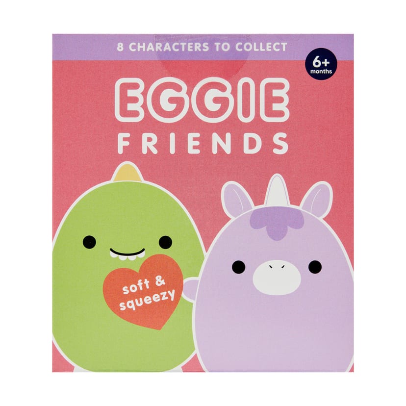 Eggie Friends Soft and Squeezy Plush Toy Assorted Kmart