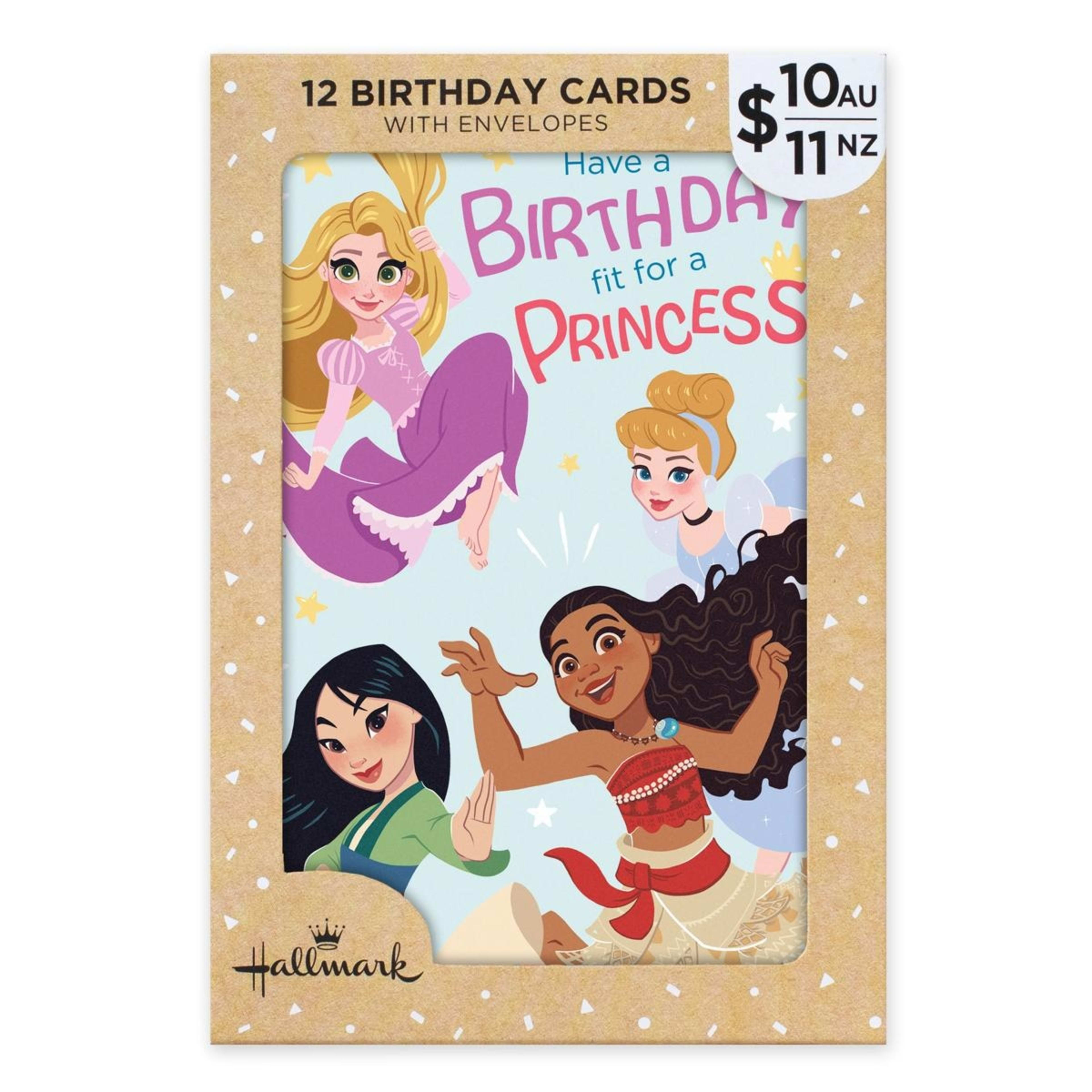 1 12 Pack Hallmark Birthday Cards - Disney Princess