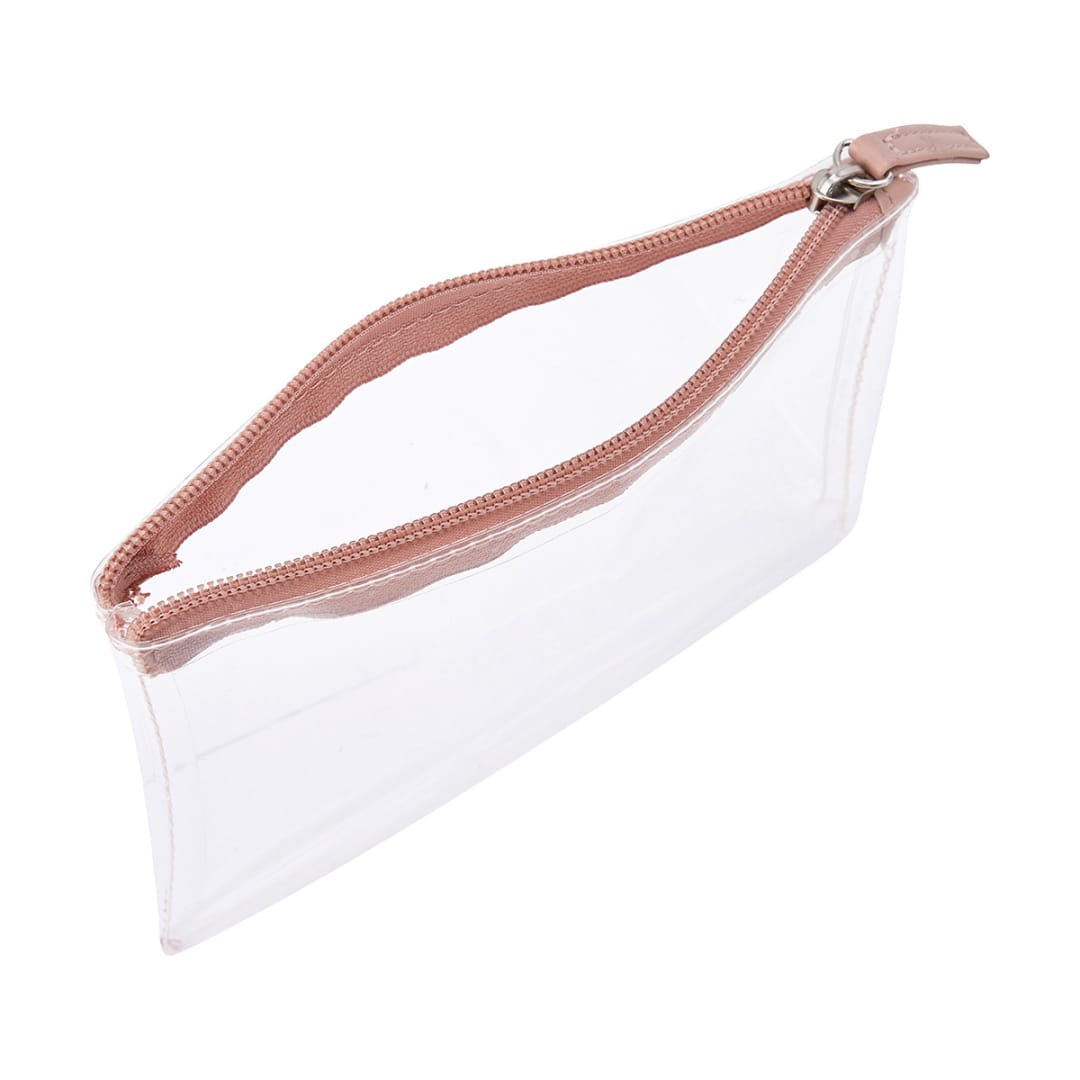 Cosmetic Bag Set Clear Pink Kmart