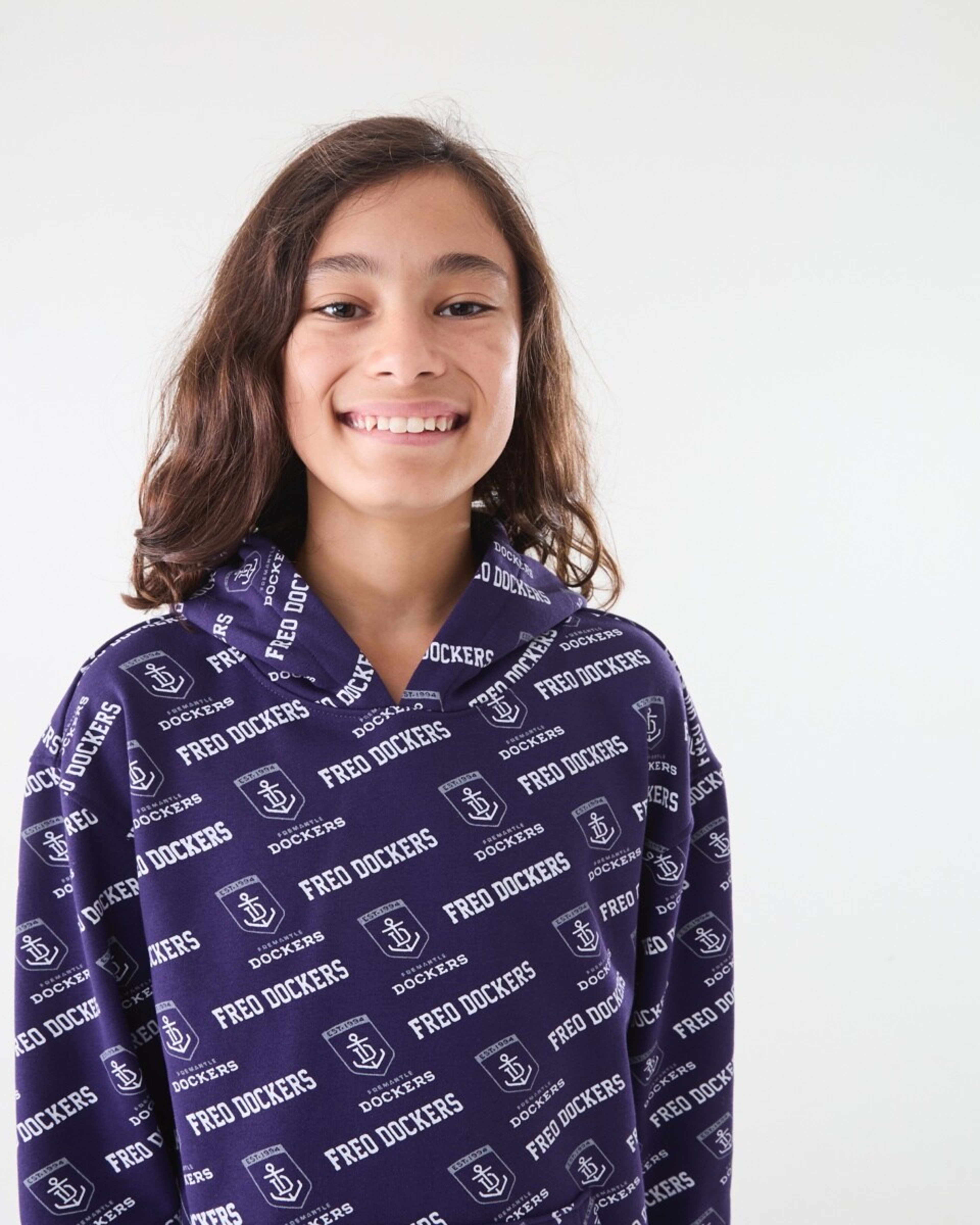 6 Official AFL Kids All Over Print Hoodie Fremantle, 6 of 10