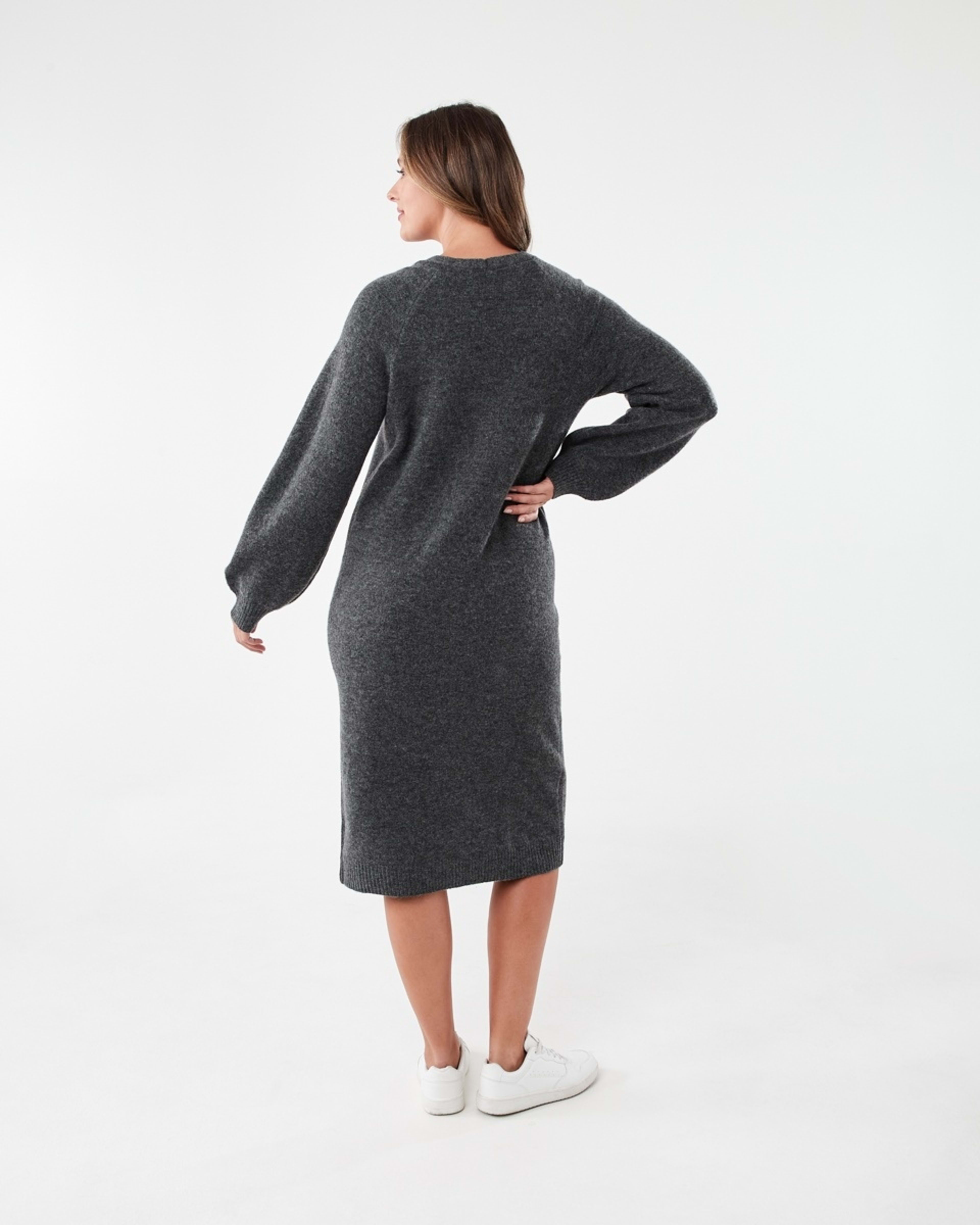 3 Long Sleeve Cardigan Knit Midi Dress Gry Chmrle, 3 of 6