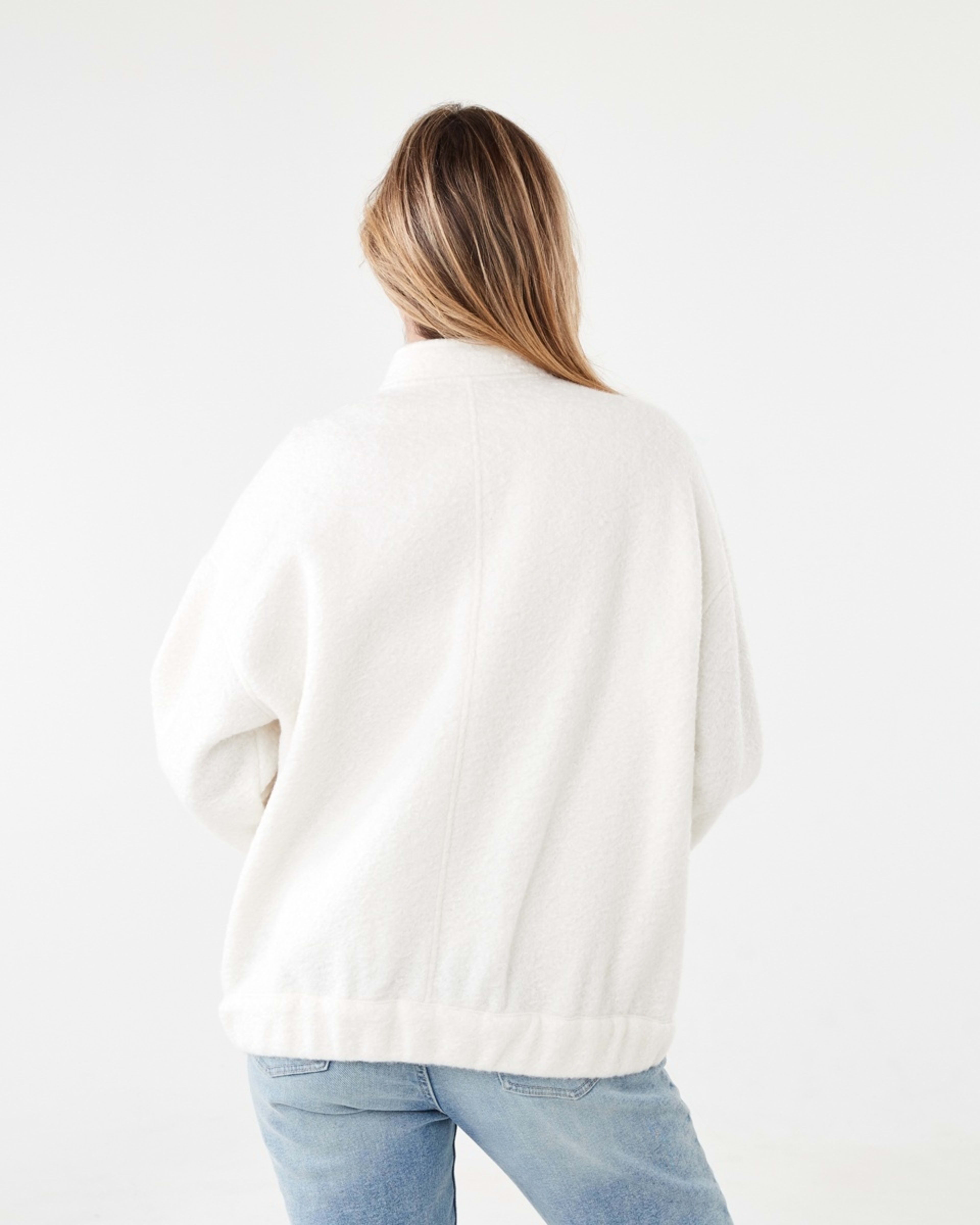 3 Boucle Bomber Jacket Ecru, 3 of 6