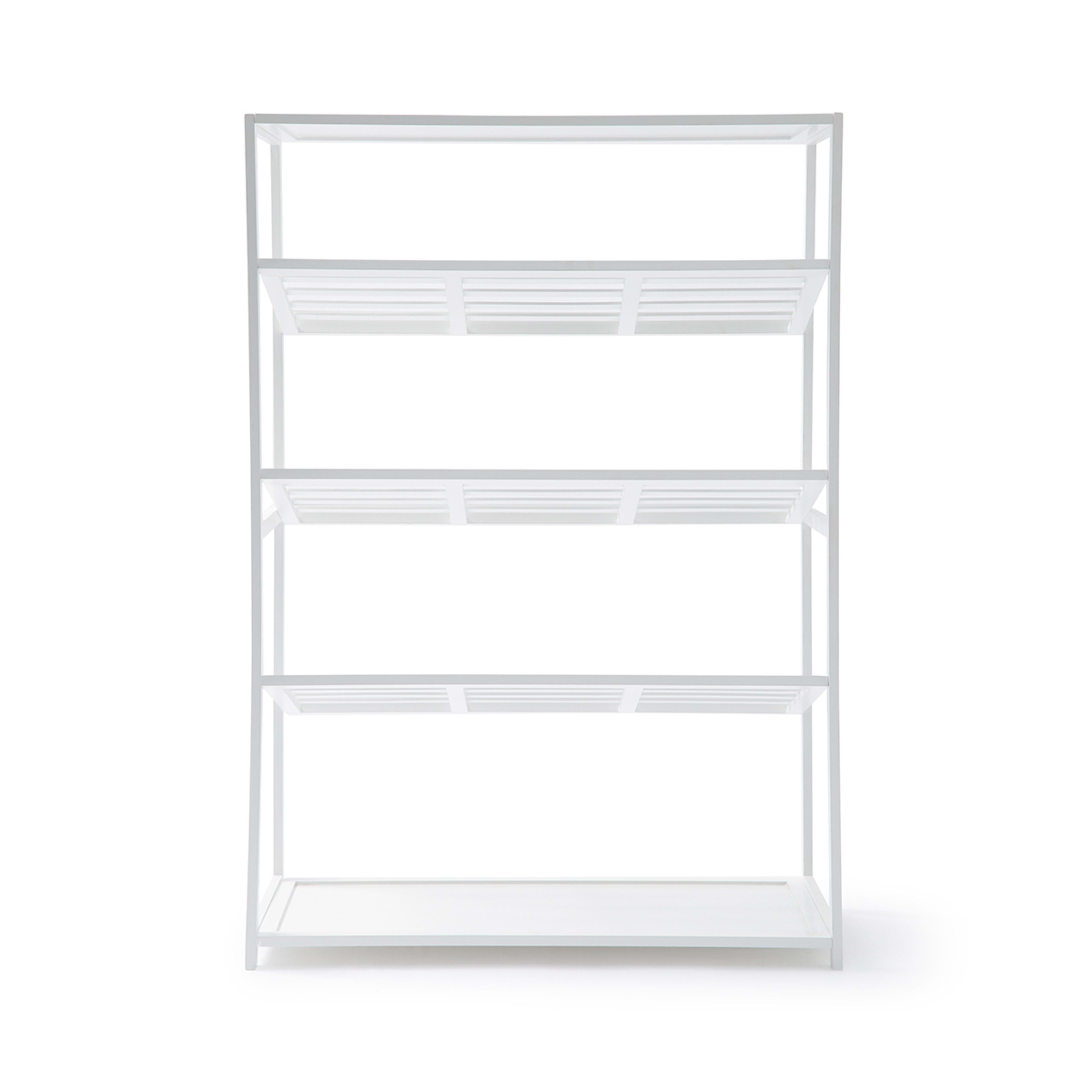 7 5 Tier White Bamboo Shoe Rack, 7 of 9