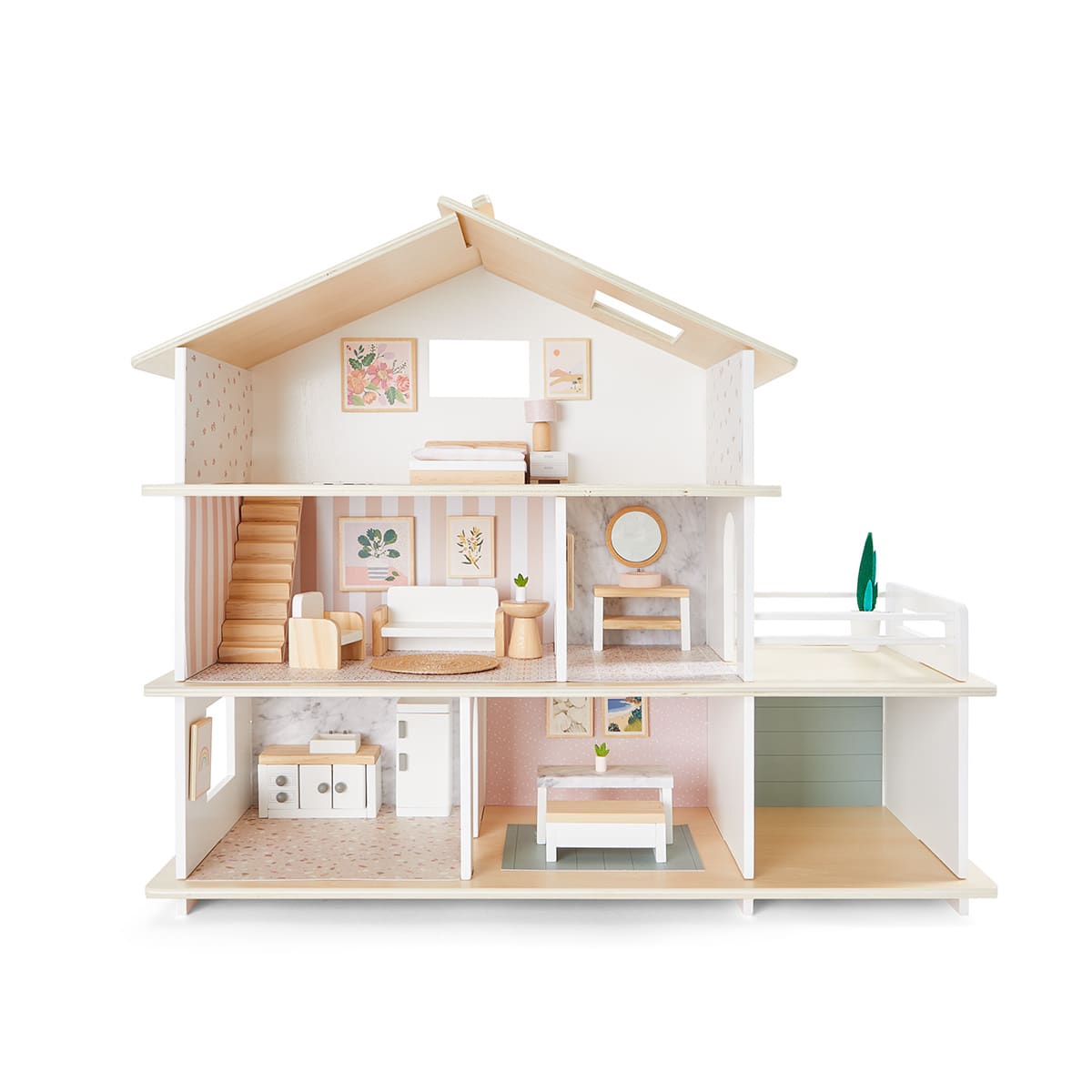 38 Piece Style Your Own Dollhouse Playset Kmart