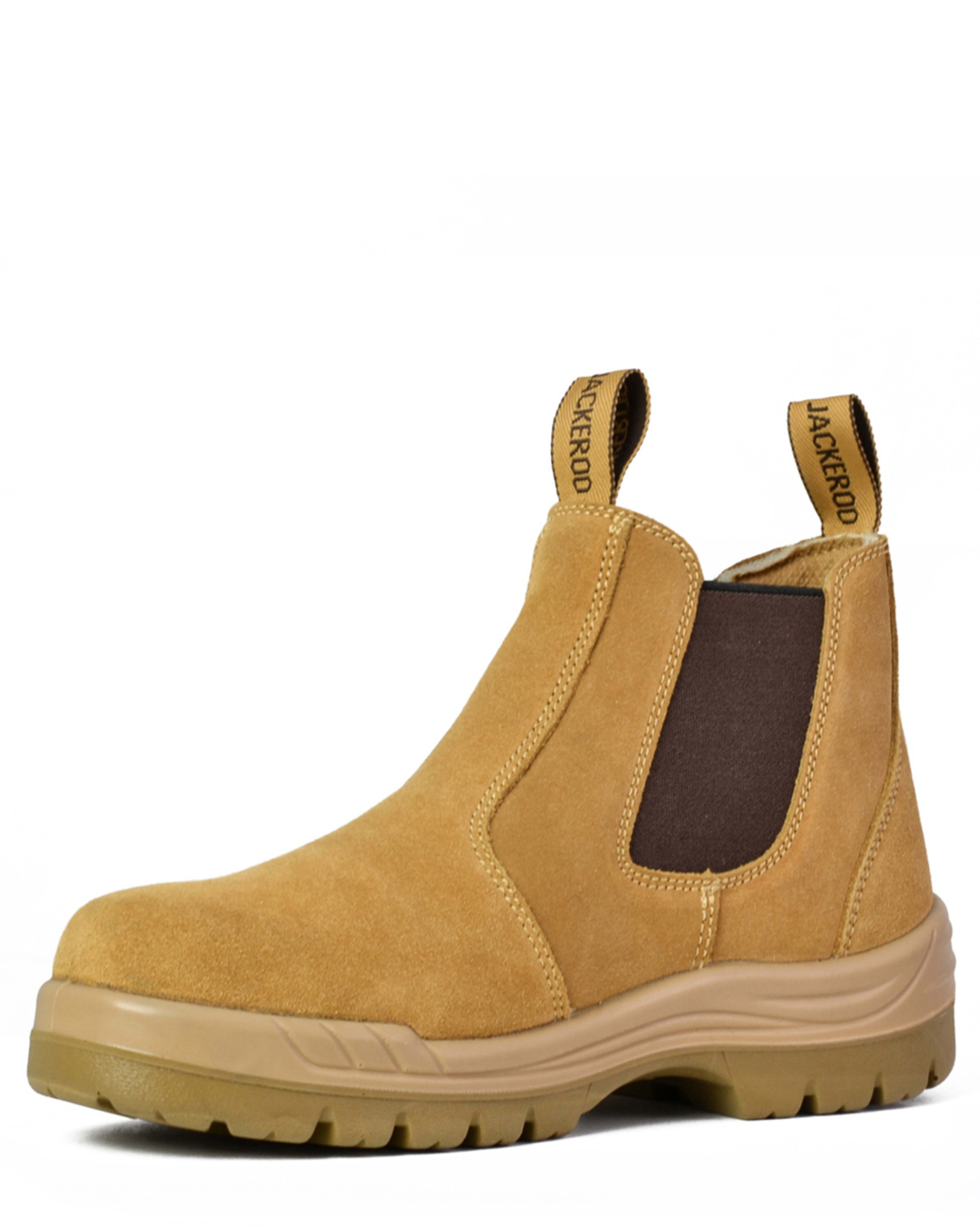 4 Slip On Steel Cap Work Boots Wheat, 4 of 6