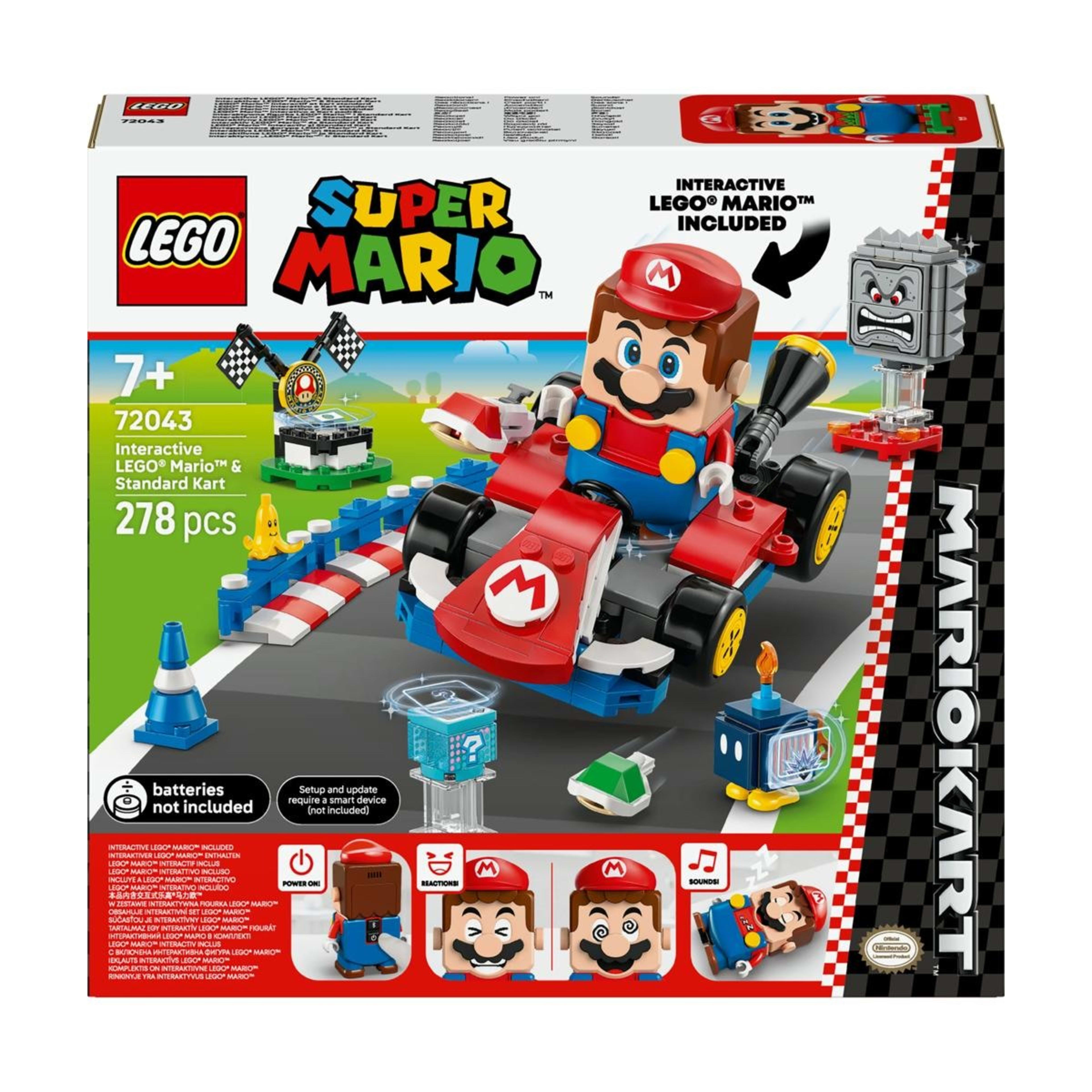 1 LEGO Super Mario: Mario Kart Interactive LEGO Mario & Standard Kart 72043