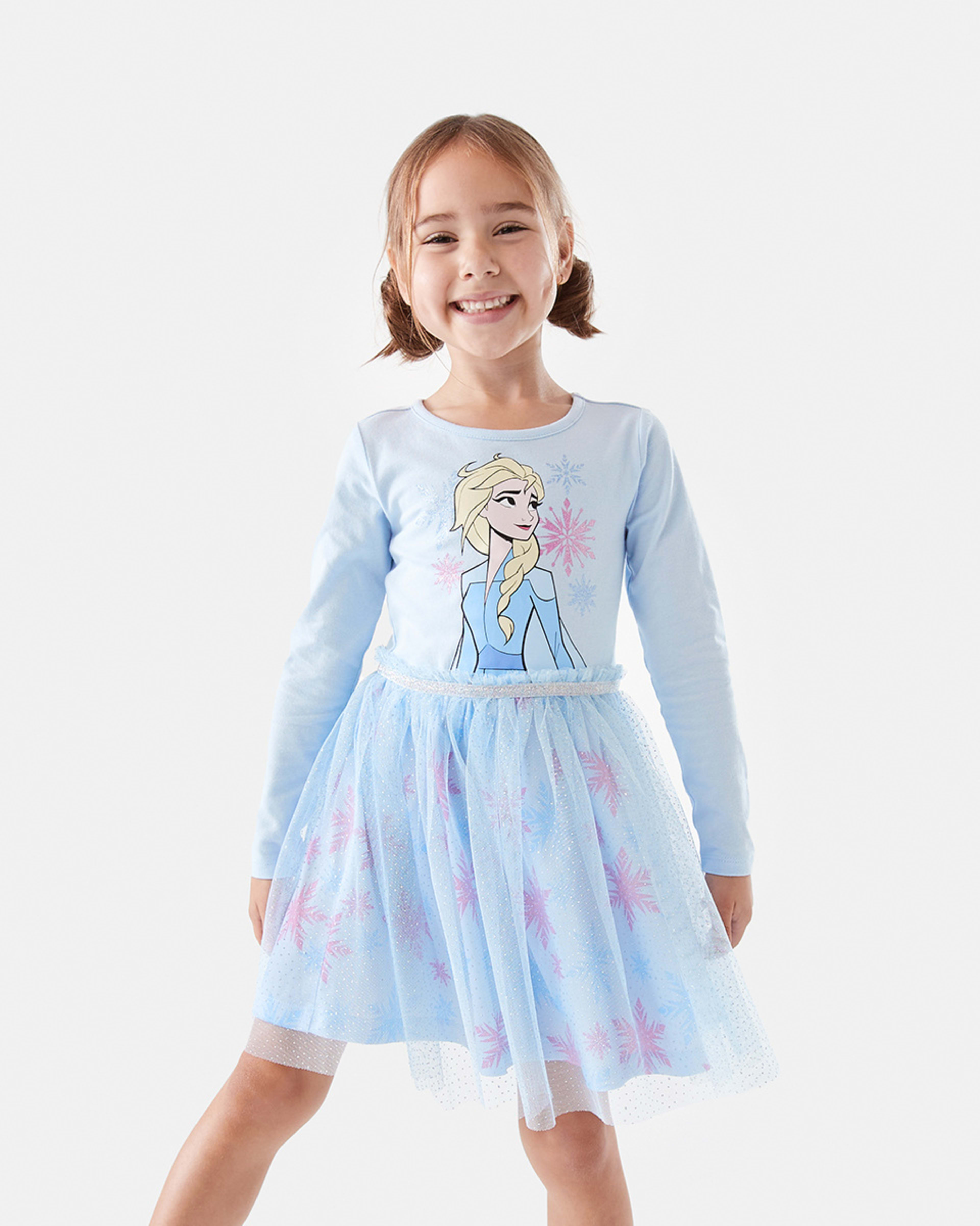 Long Sleeve Frozen License Elsa Tutu Dress Kmart