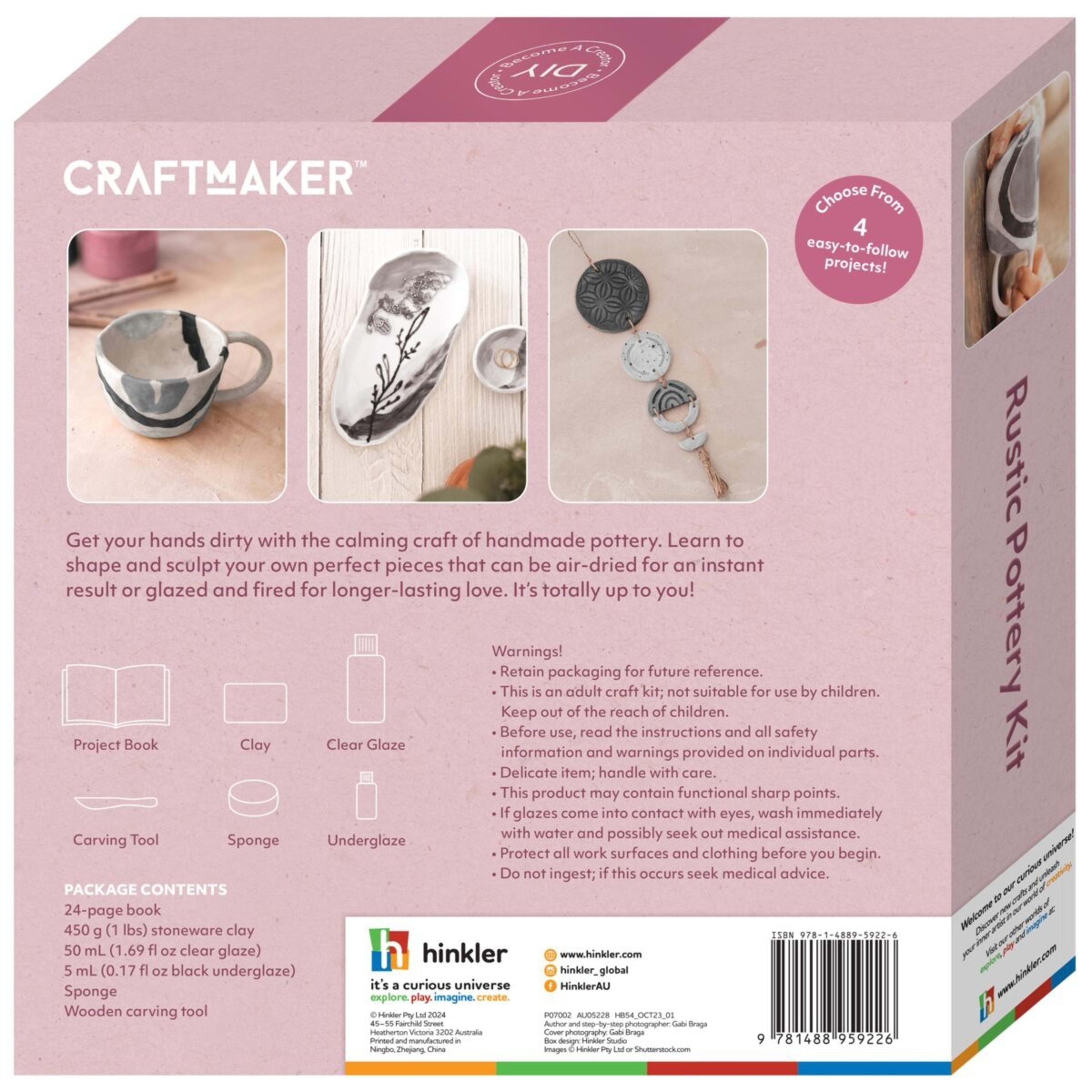 8 Craft Maker Rustic Pottery Kit, 8 of 8
