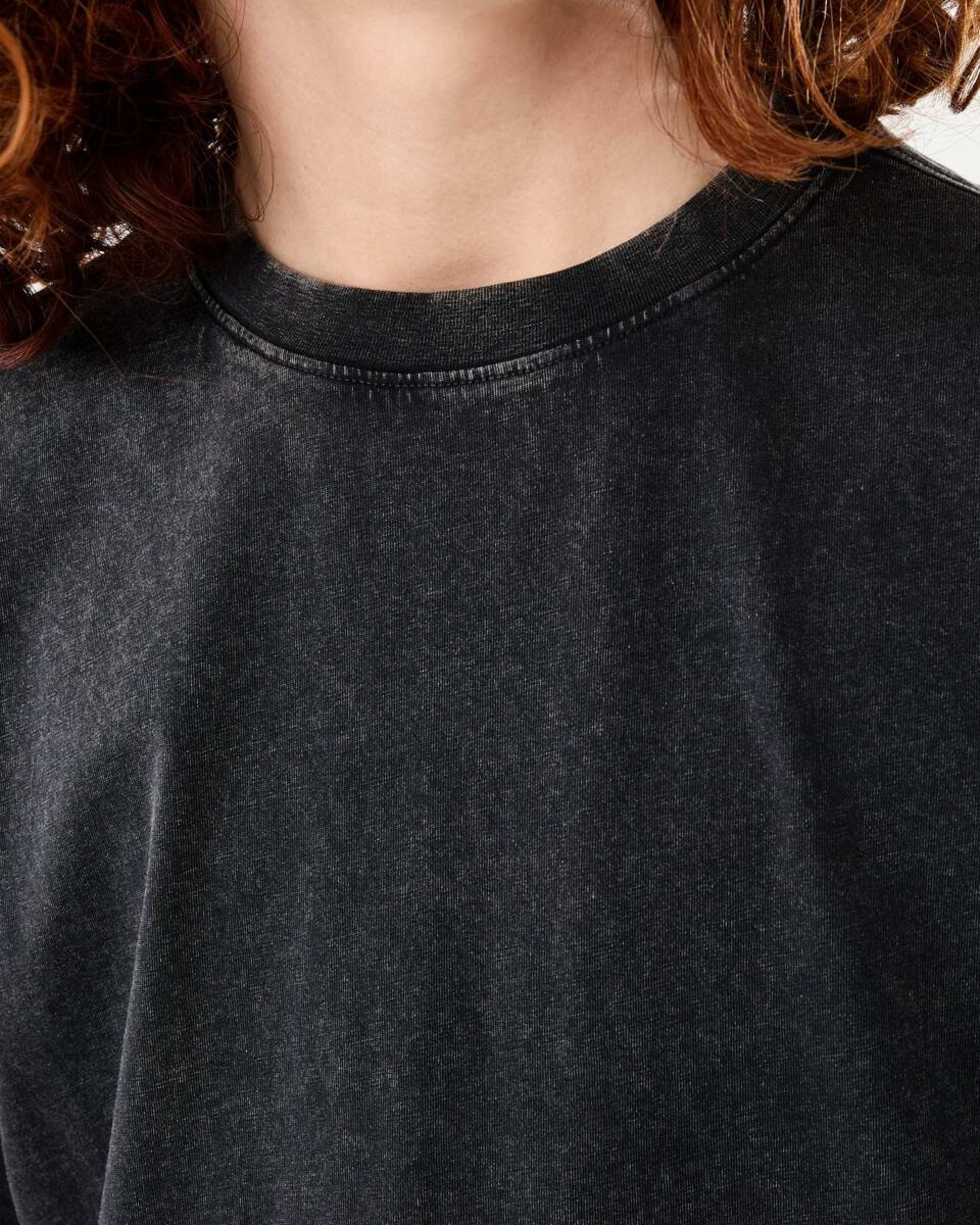 4 Short Sleeve Oversized Acid Wash T-shirt BLACK, 4 of 6