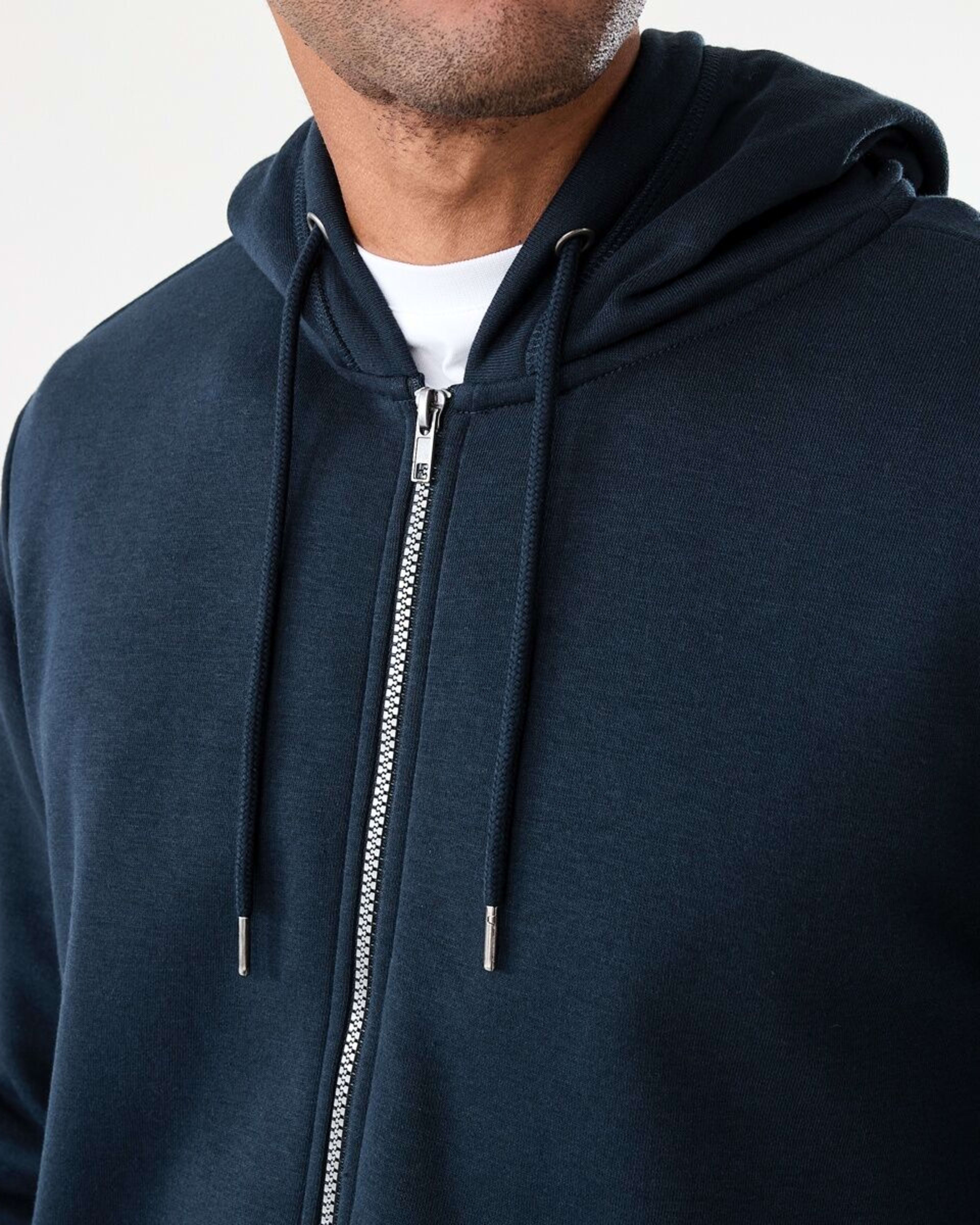 6 Comfort Zip Through Hoodie Dark Sapphire, 6 of 7