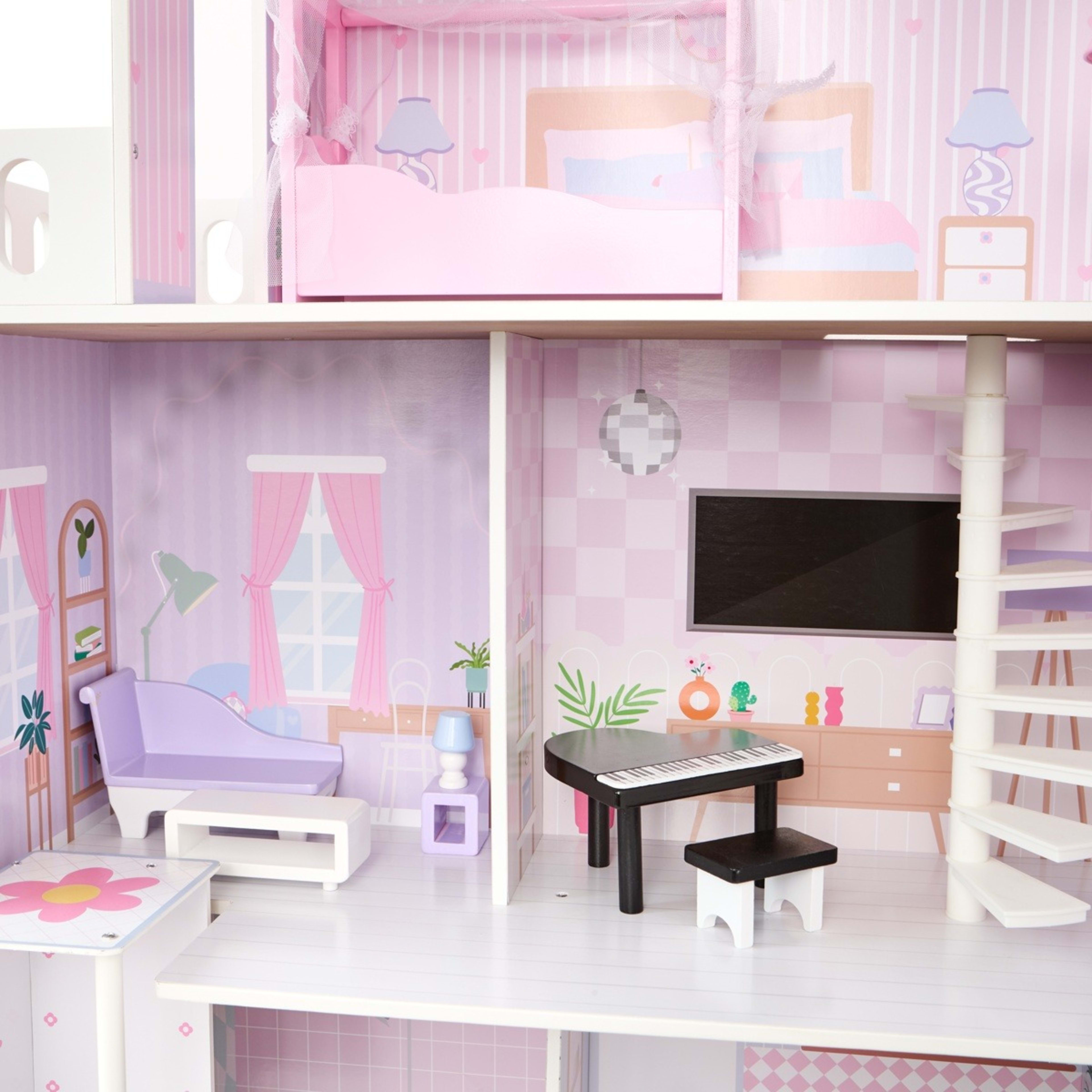 8 21 Piece Wooden Fashion Dollhouse, 8 of 10