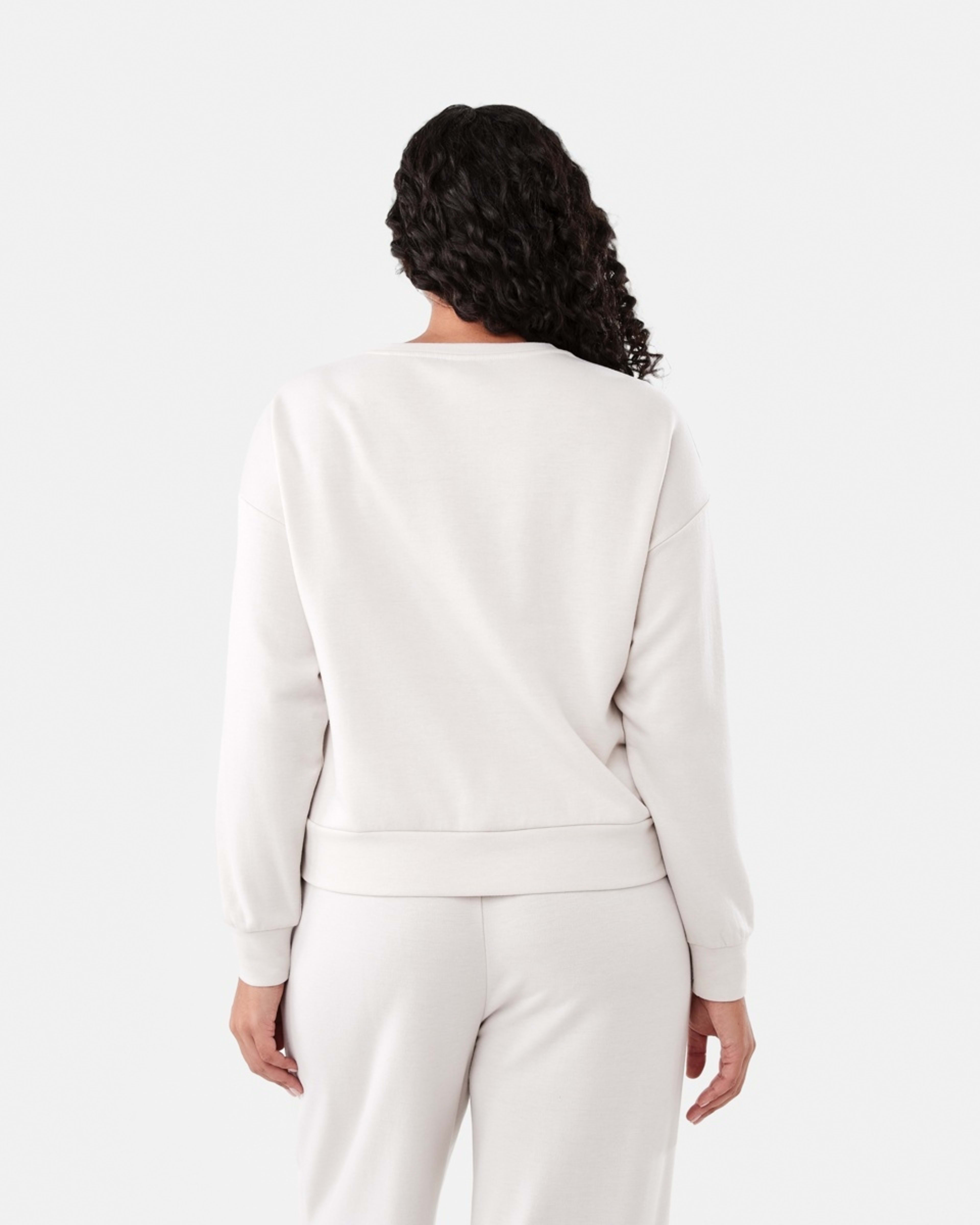 3 Soft Touch Boxy Crew Sweatshirt Nat Beige, 3 of 6