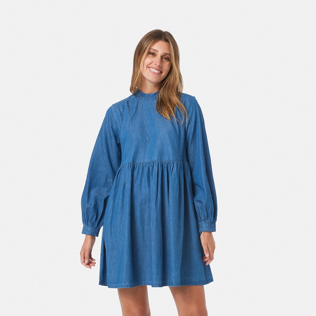 Long Sleeve Denim Dress - Kmart