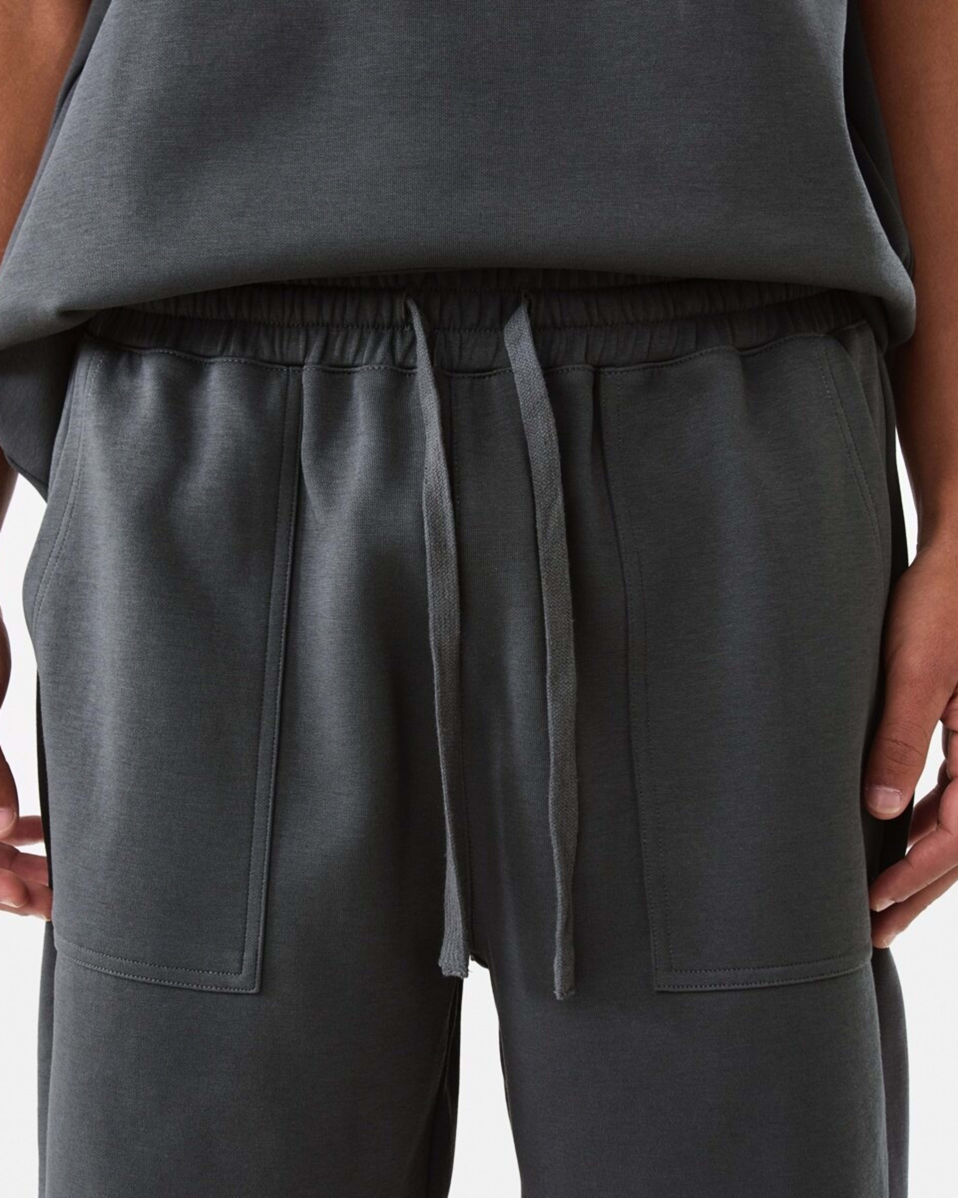 5 Elastic Waist Interlock Knit Shorts VOLCANIC ROCK, 5 of 7