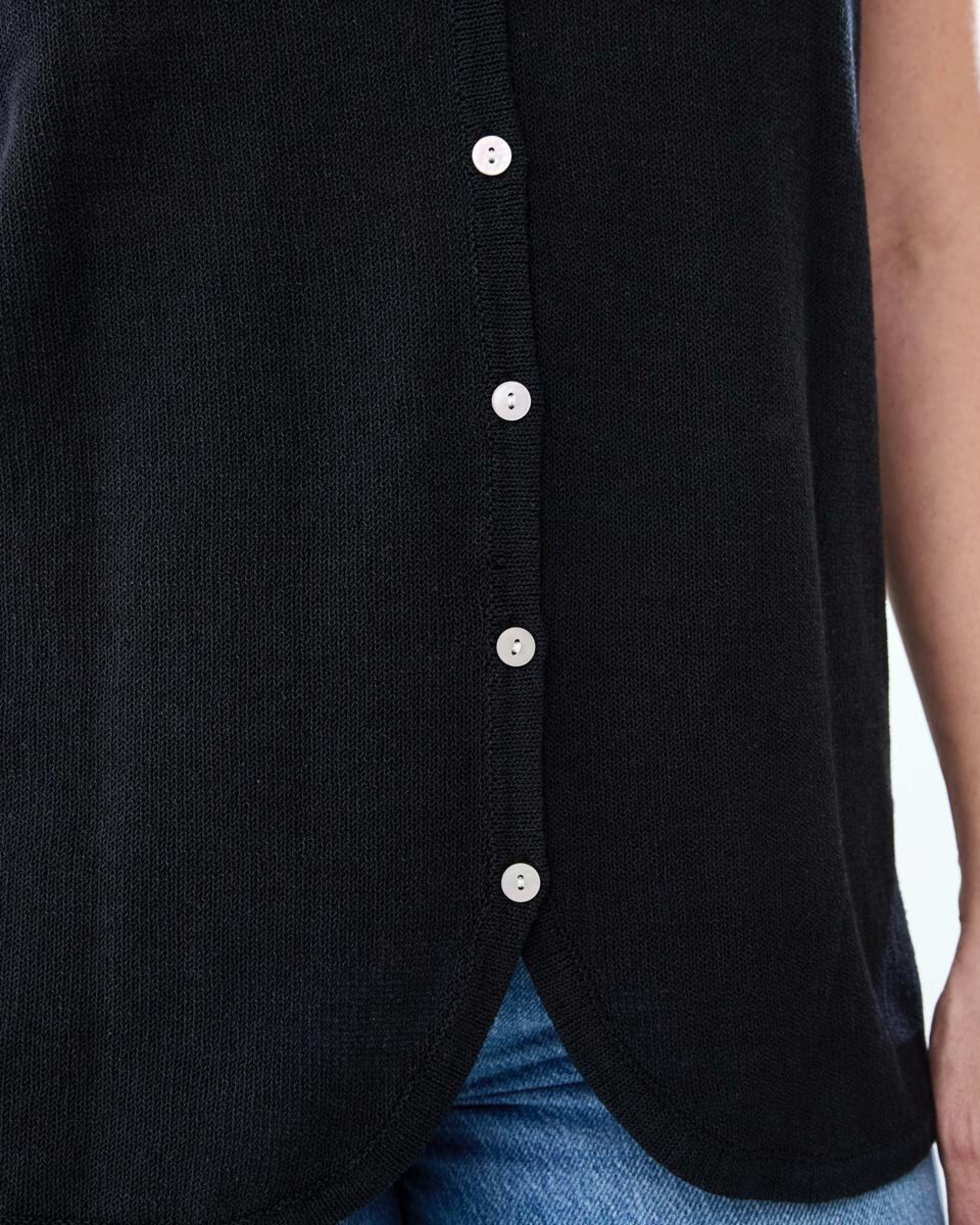 6 Sleeveless Longline Vest BLACK, 6 of 6