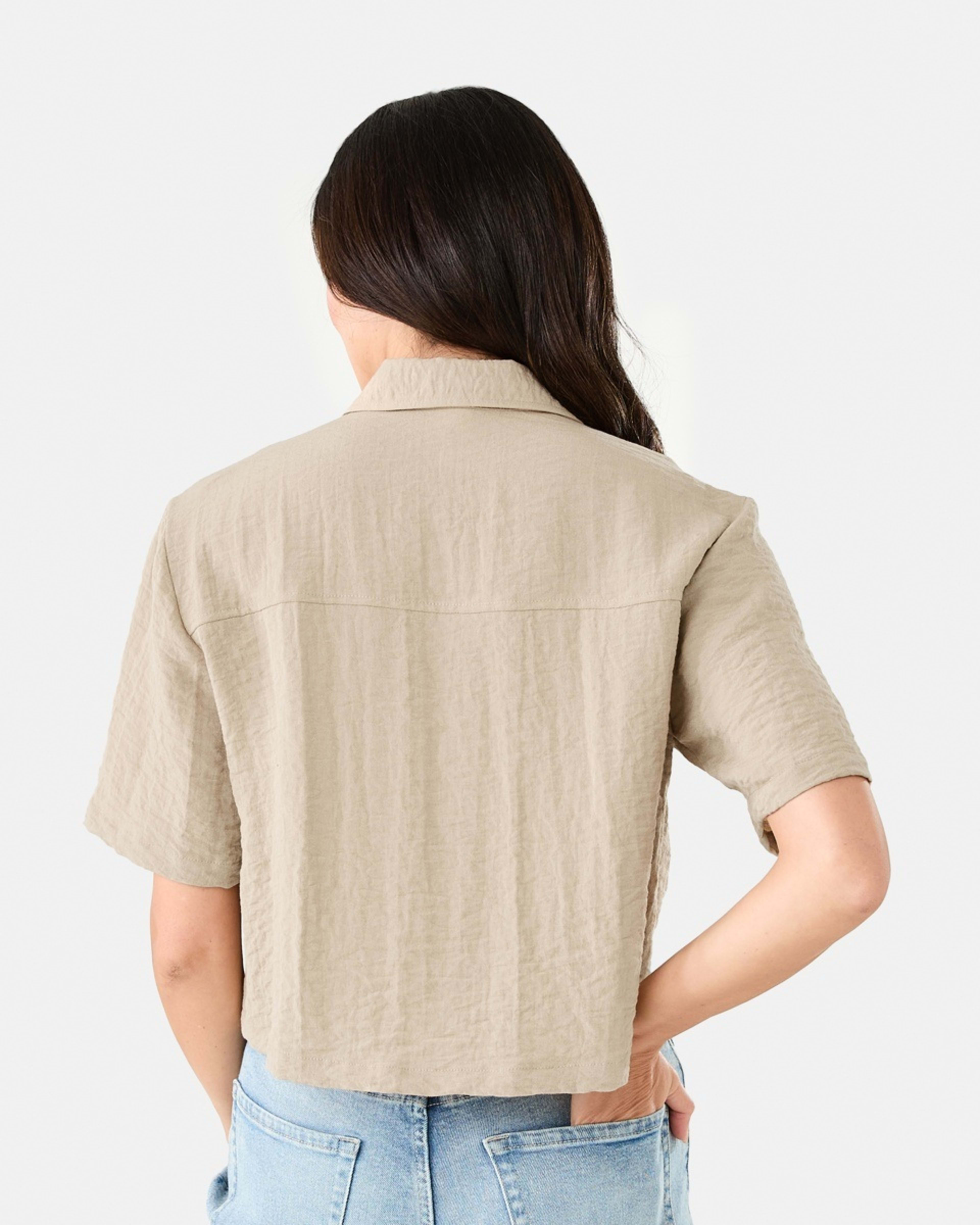 3 Short Sleeve Double Pocket Utility Shirt Peanut, 3 of 6
