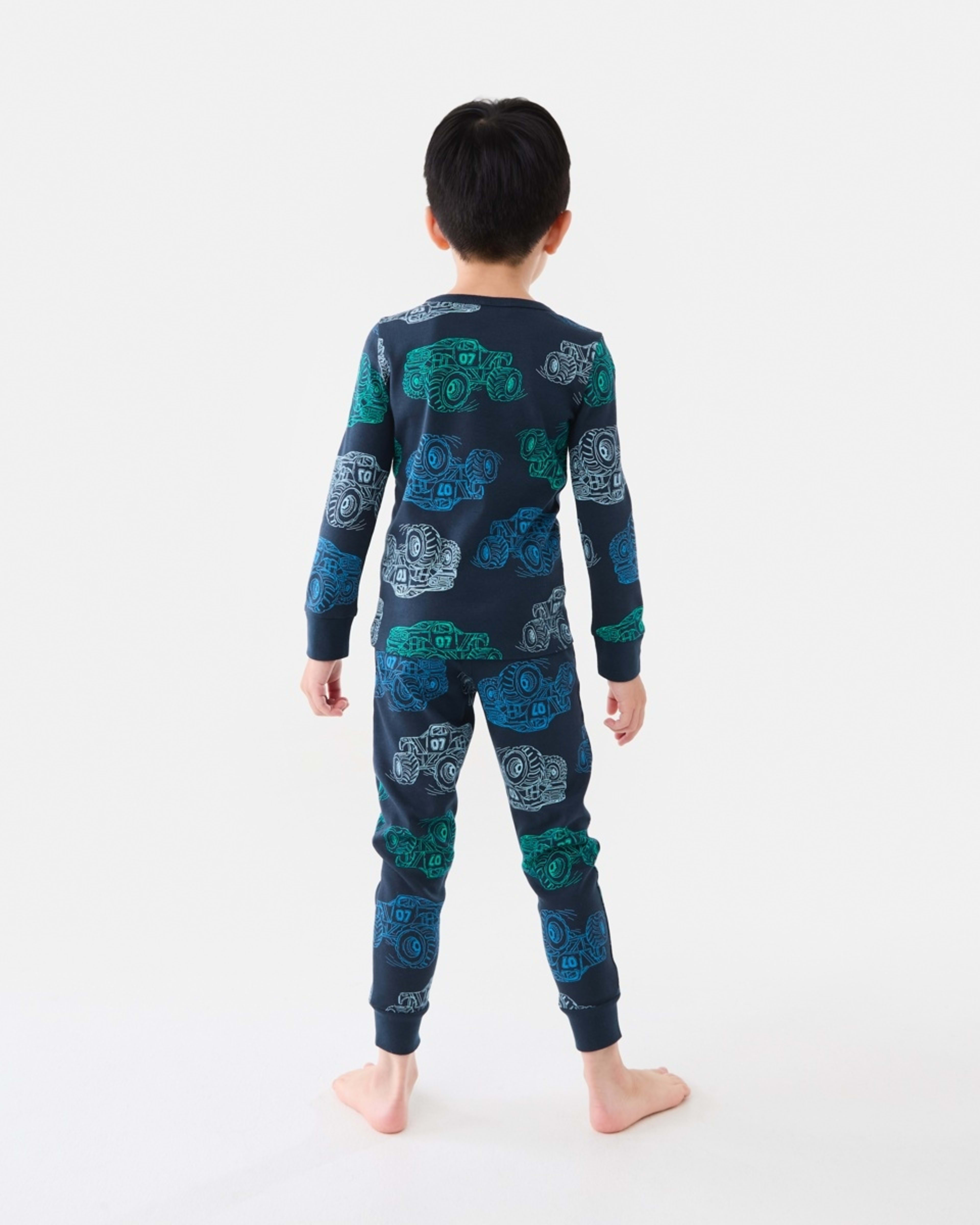 2 Rib Pyjama Set Nvy Truck, 2 of 9