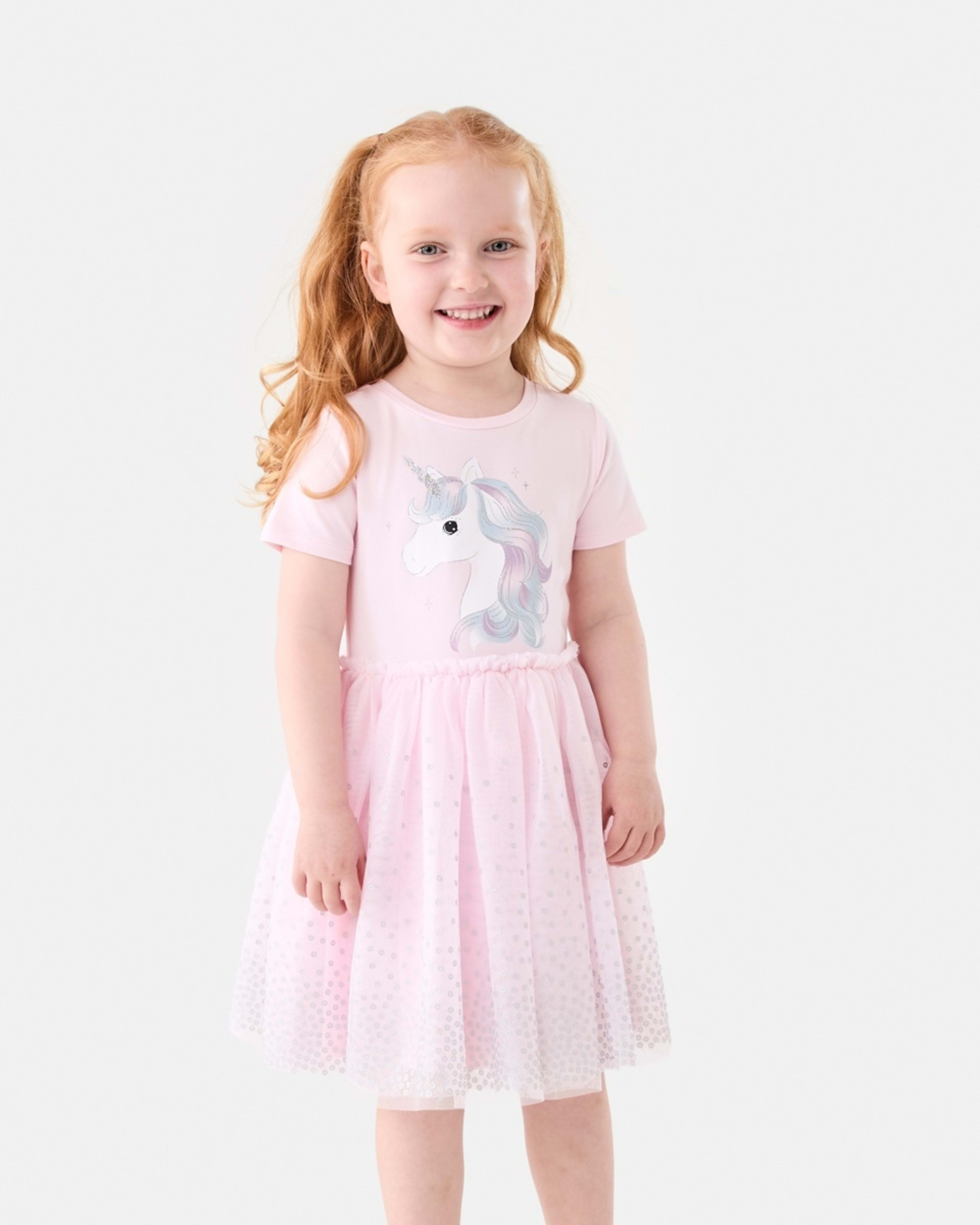 1 Short Sleeve Tutu Dress SHIMMER UNICORN BALLERINA, 1 of 8