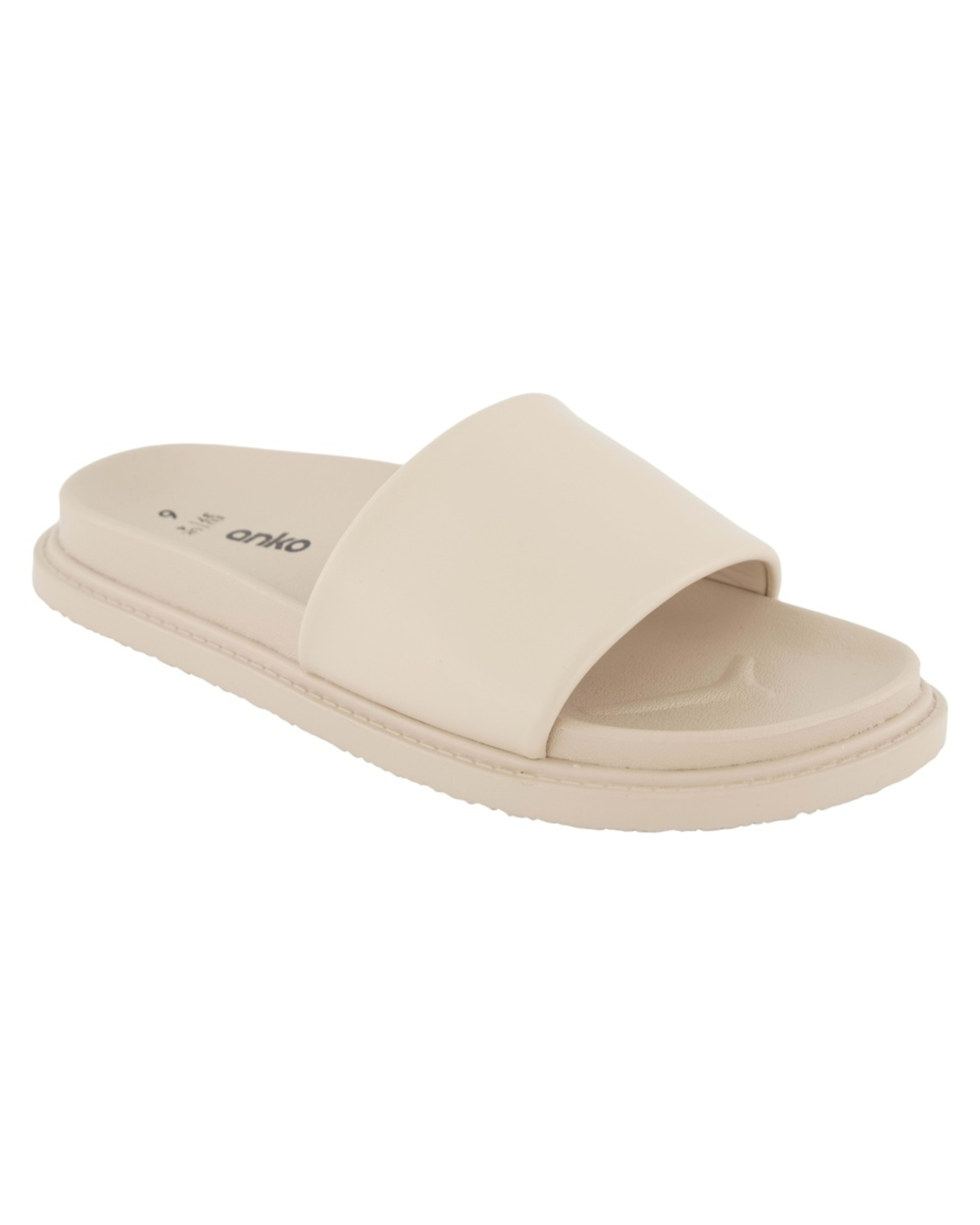 1 Comfort Band Slides Beige, 1 of 4