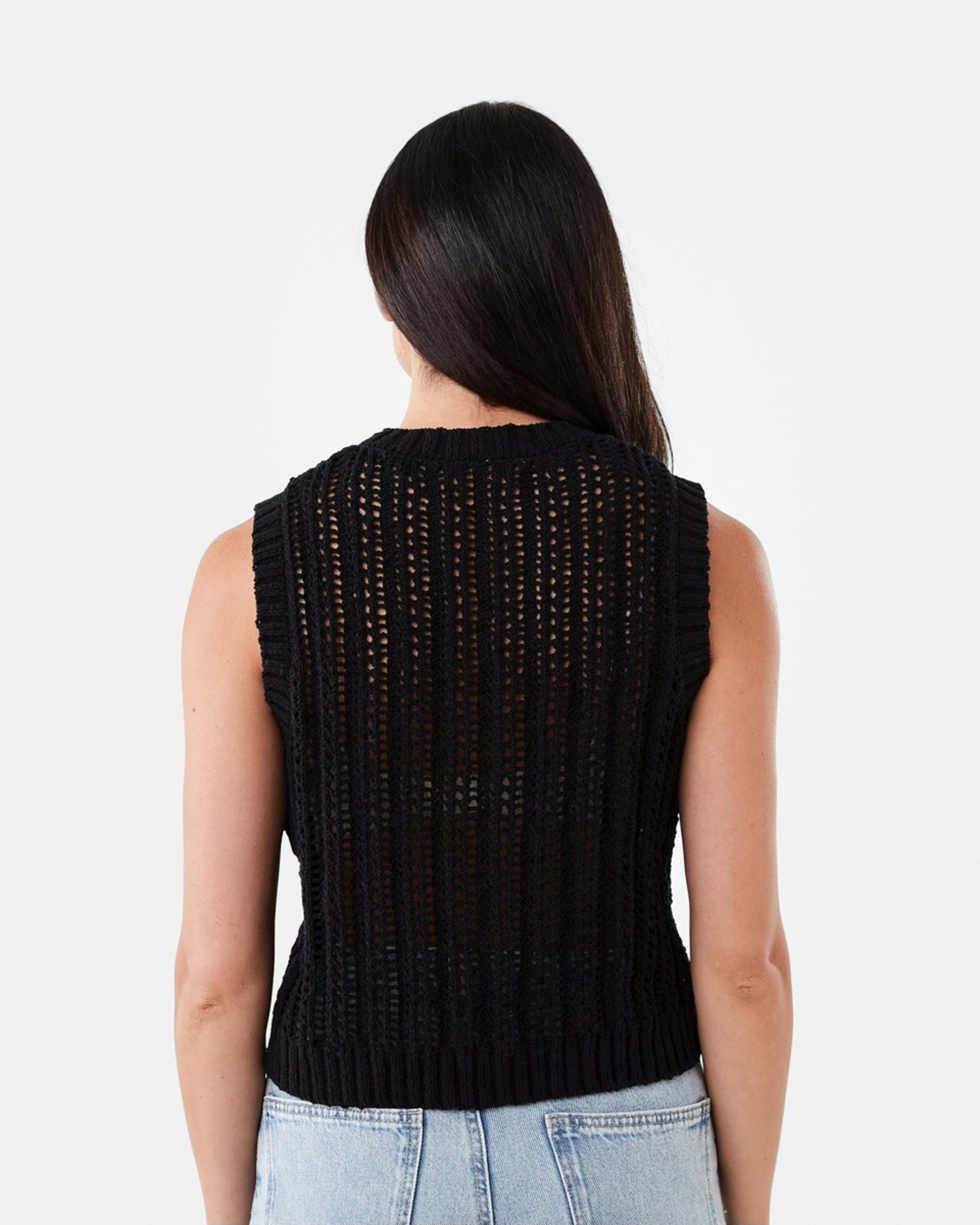 3 Knit Vest Black, 3 of 6