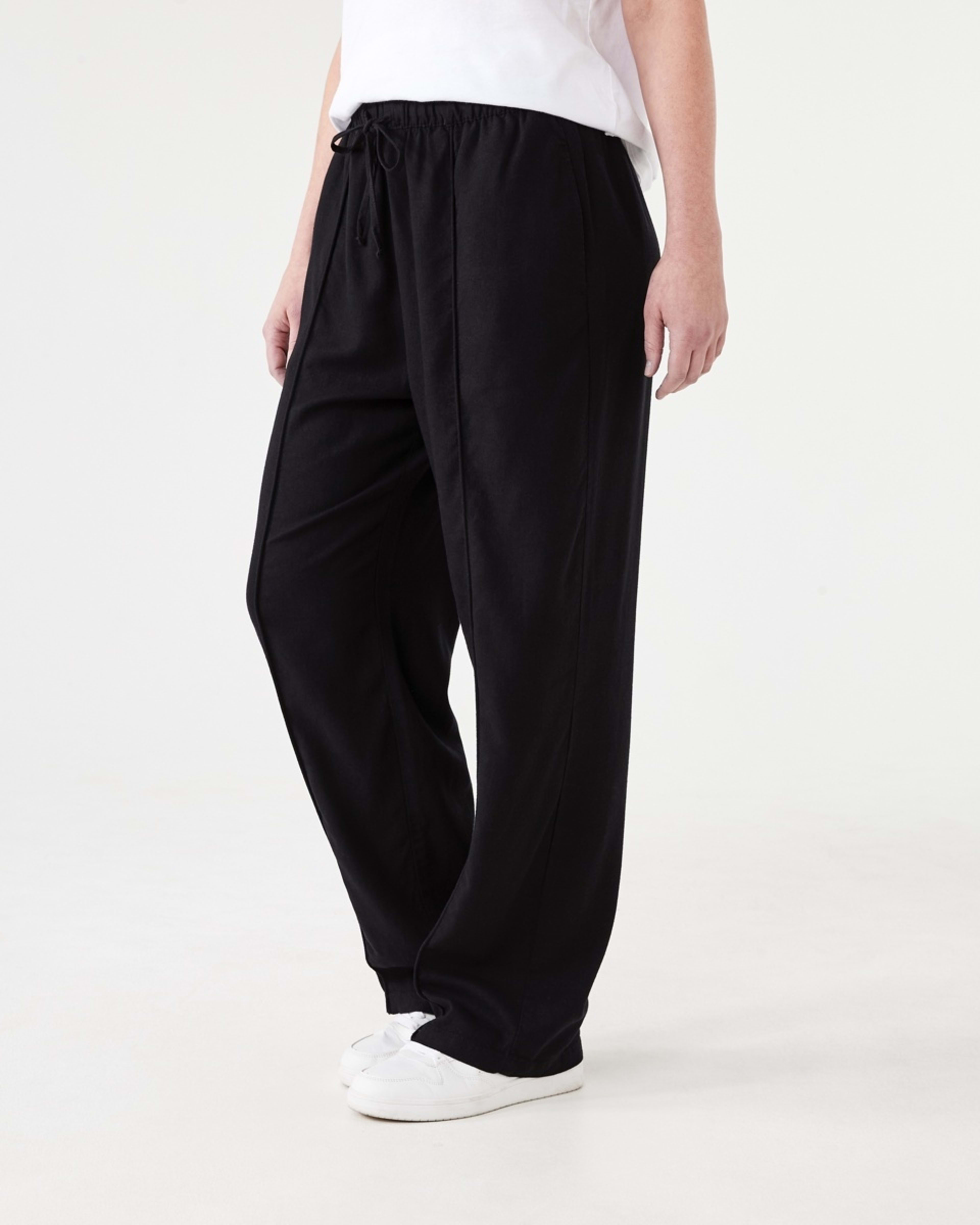 2 Textured Seam Front Pants BLACK, 2 of 5
