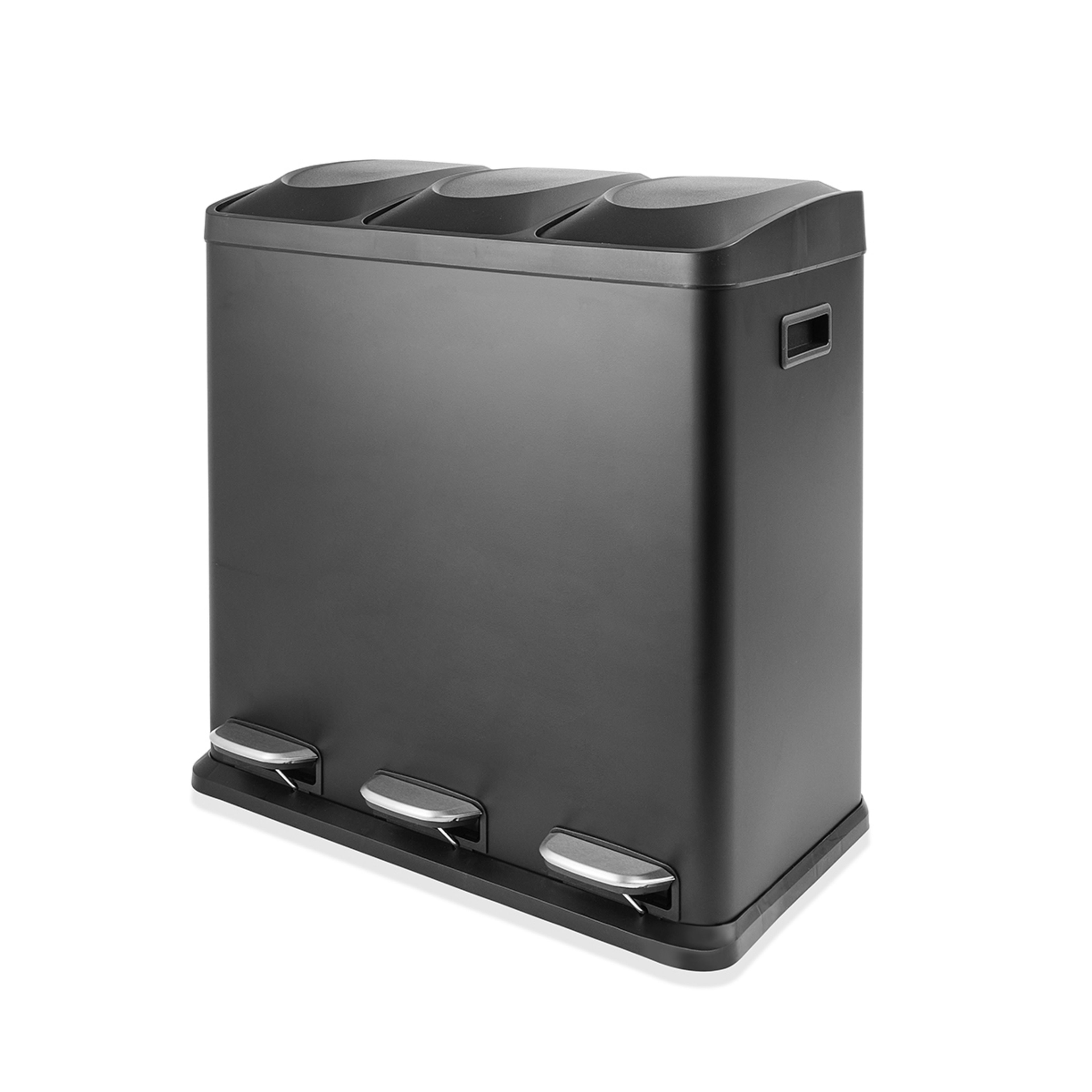 2 60L Black Recycle Bin, 2 of 8