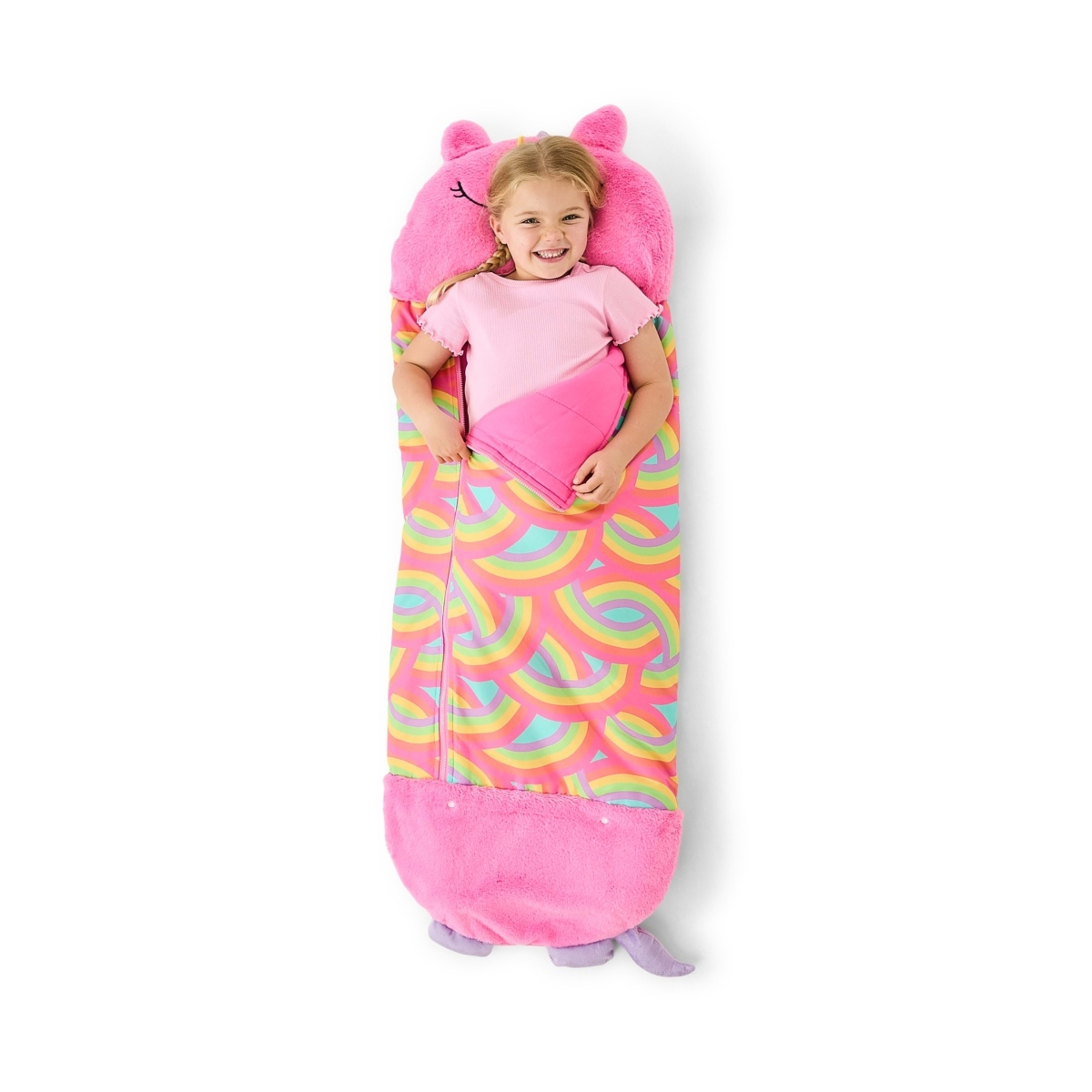 1 Plush Sleeping Bag - Unicorn