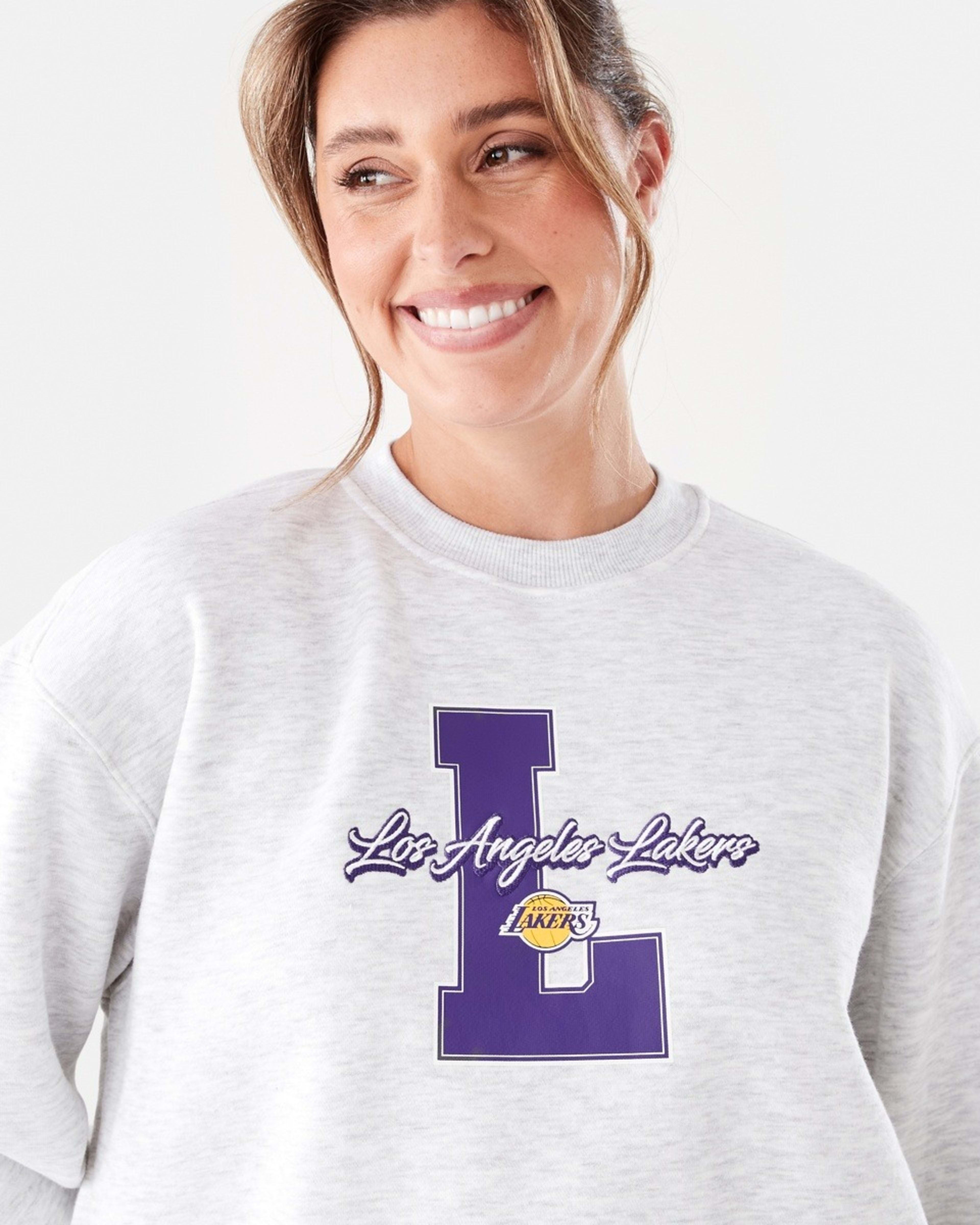 4 Official NBA Adult Lounge Crew Neck Pullover Lkrs 7c3y, 4 of 5