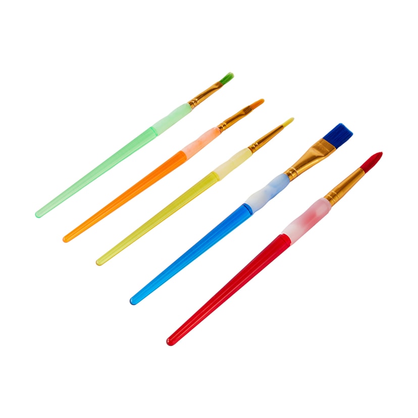 5 Pack Grip Paint Brushes Kmart