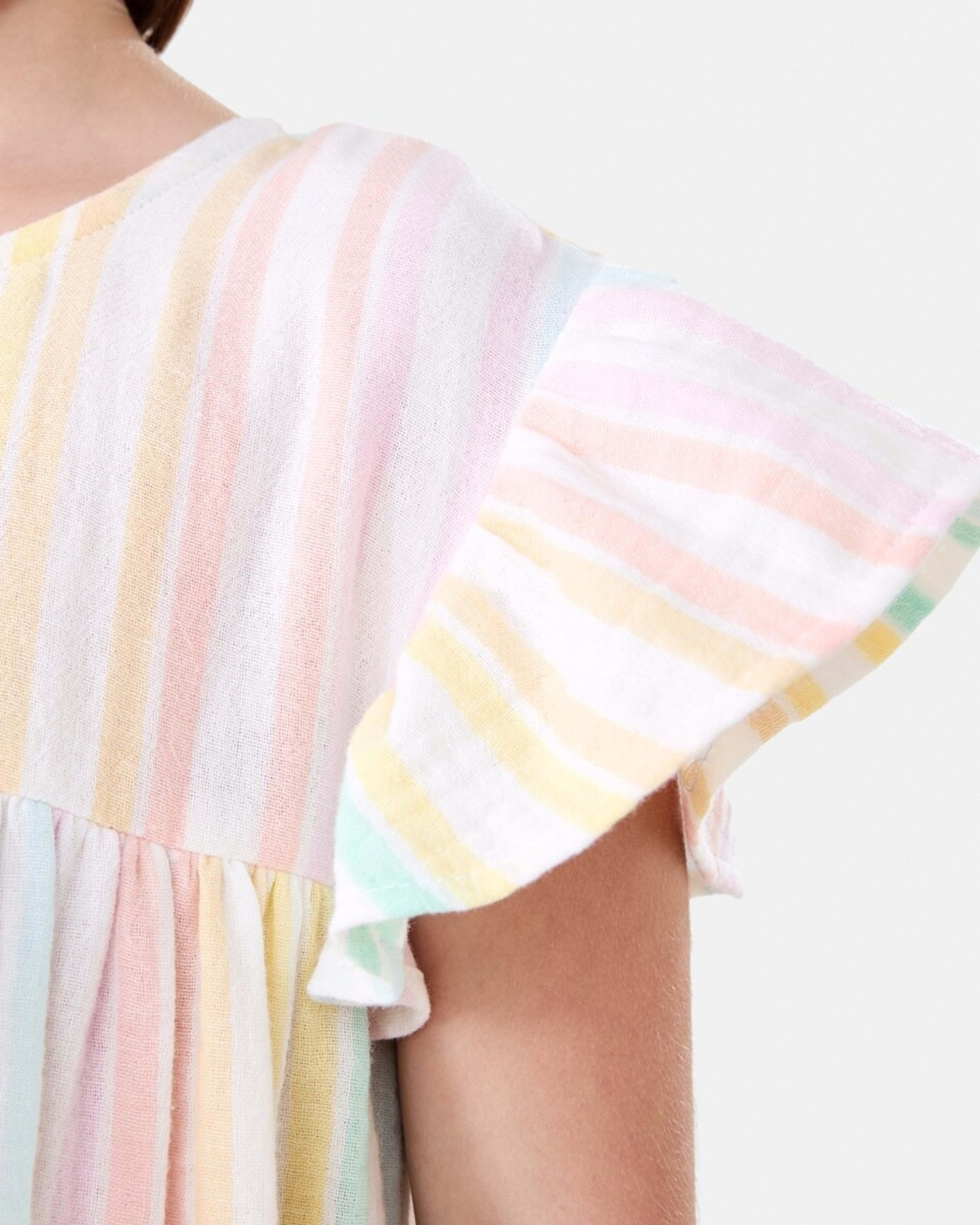 5 Woven Dress MULTI RAINBOW STRIPES WHITE, 5 of 7