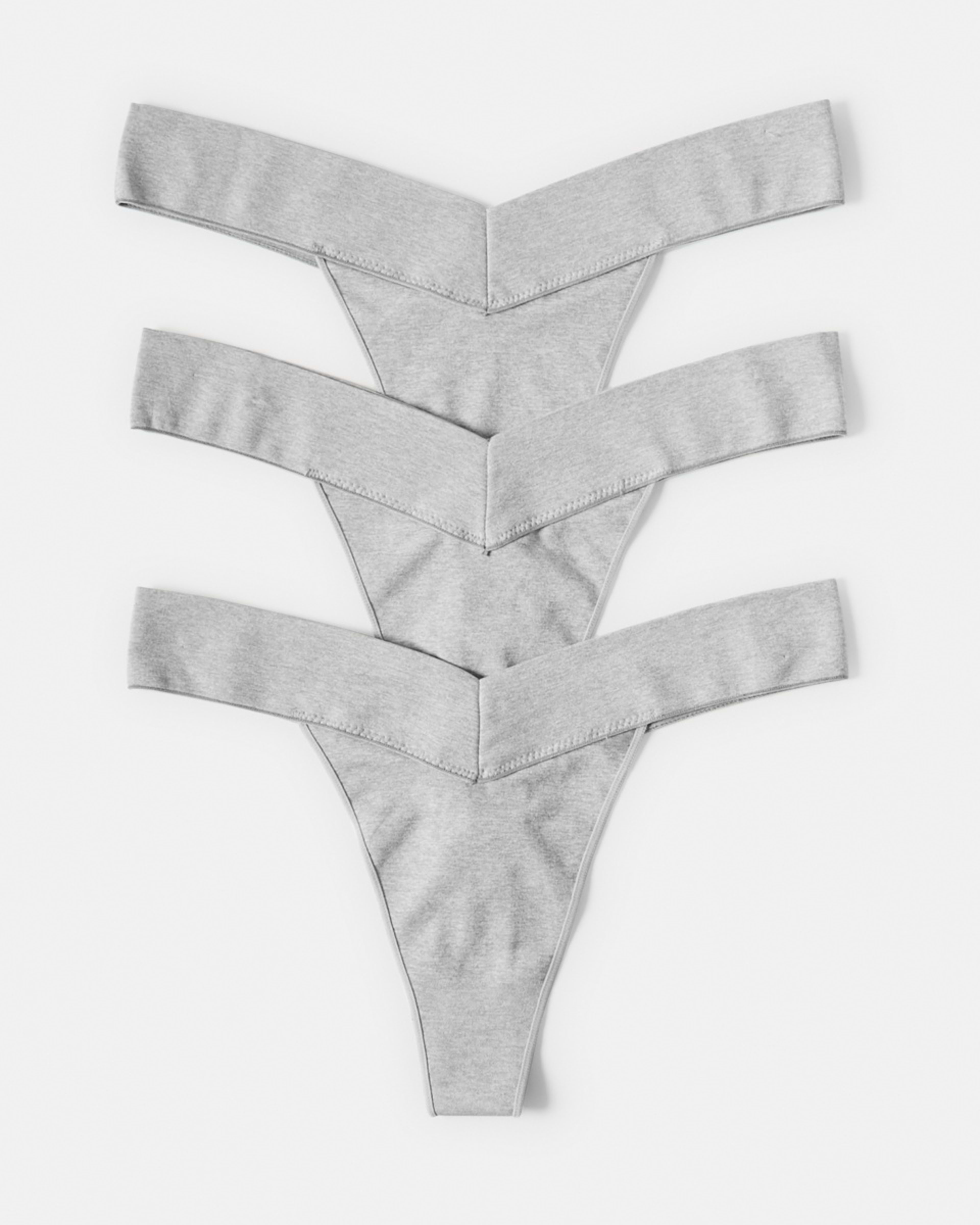 1 3 Pack V-Front Seamfree G-string Briefs GREY MARLE PACK