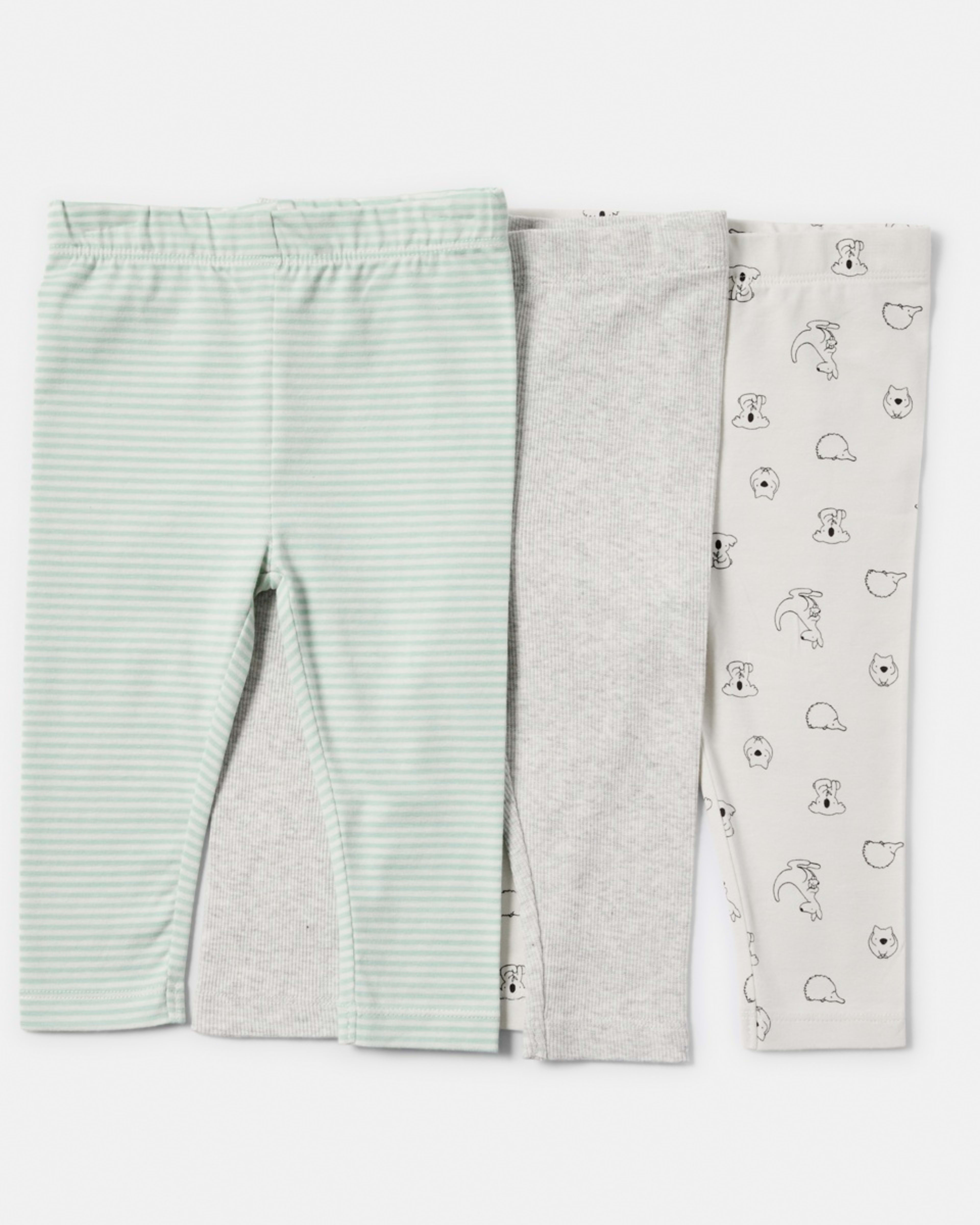 2 3 Pack Leggings Wht Koala, 2 of 8