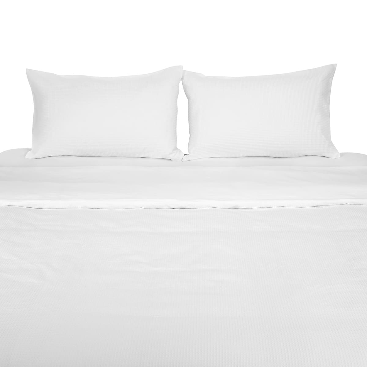 Waffle Cotton Quilt Cover Set Queen Bed, White Kmart