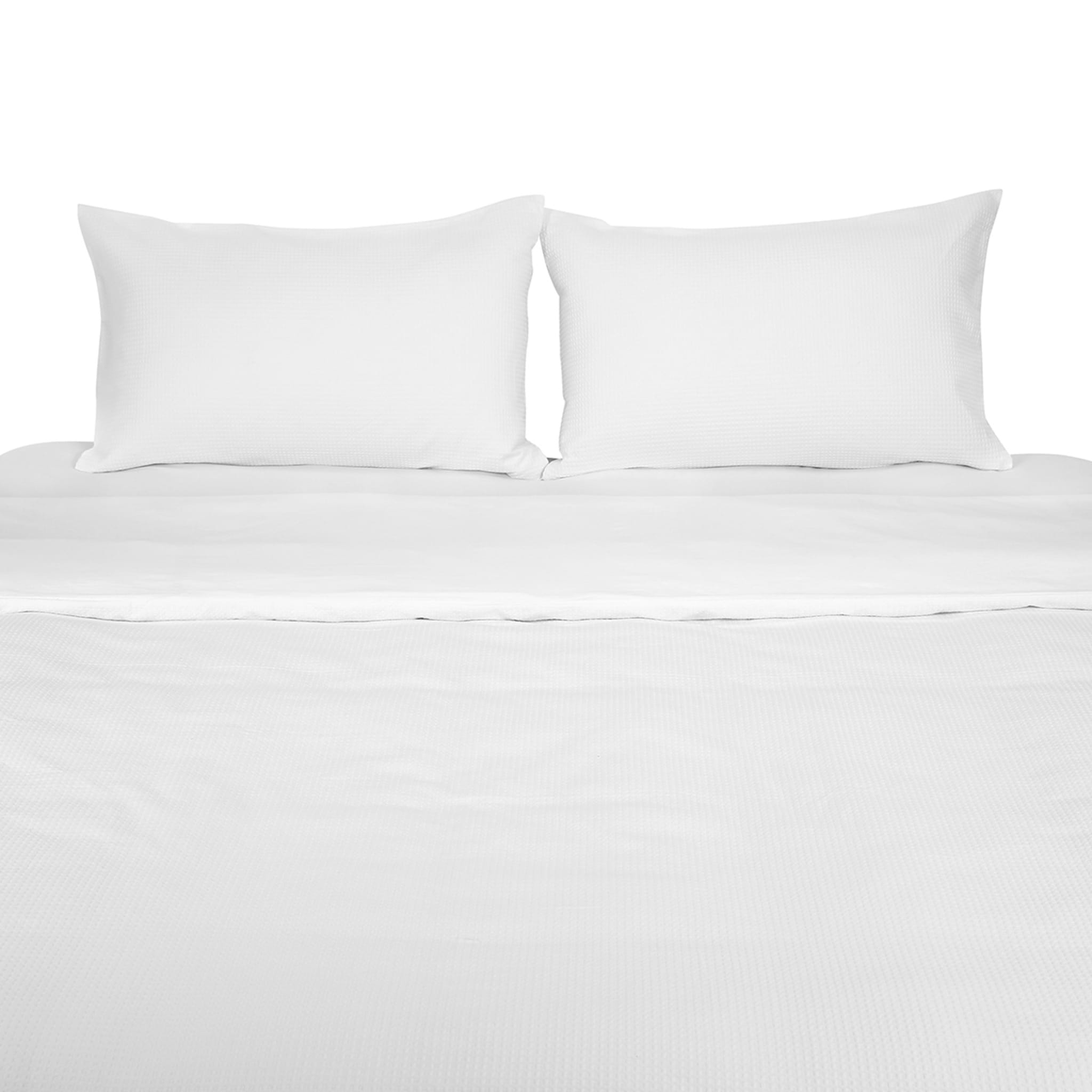 Waffle Cotton Quilt Cover Set Queen Bed, White Kmart