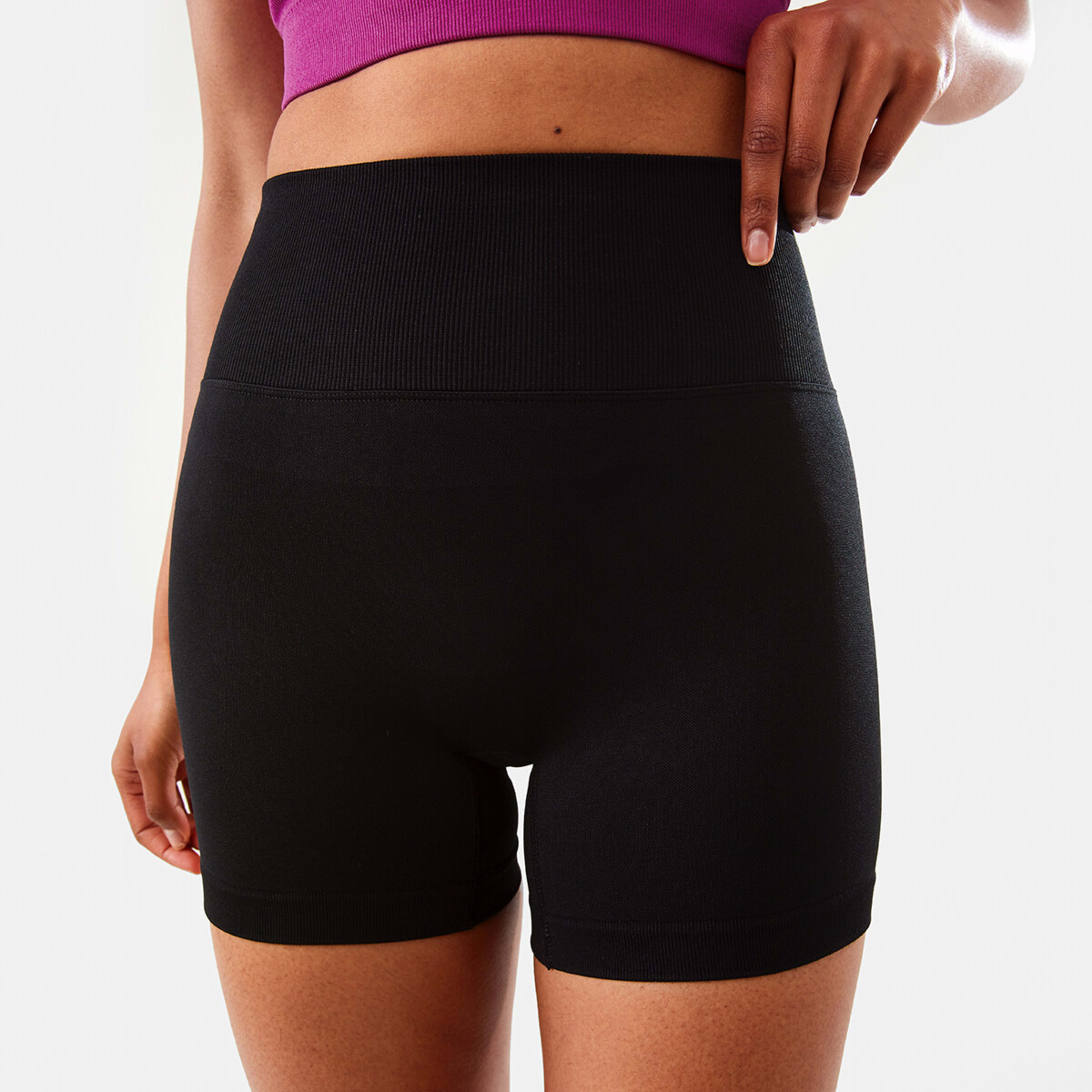 1 Active Womens Youth Tape Shorts Black, 1 of 8