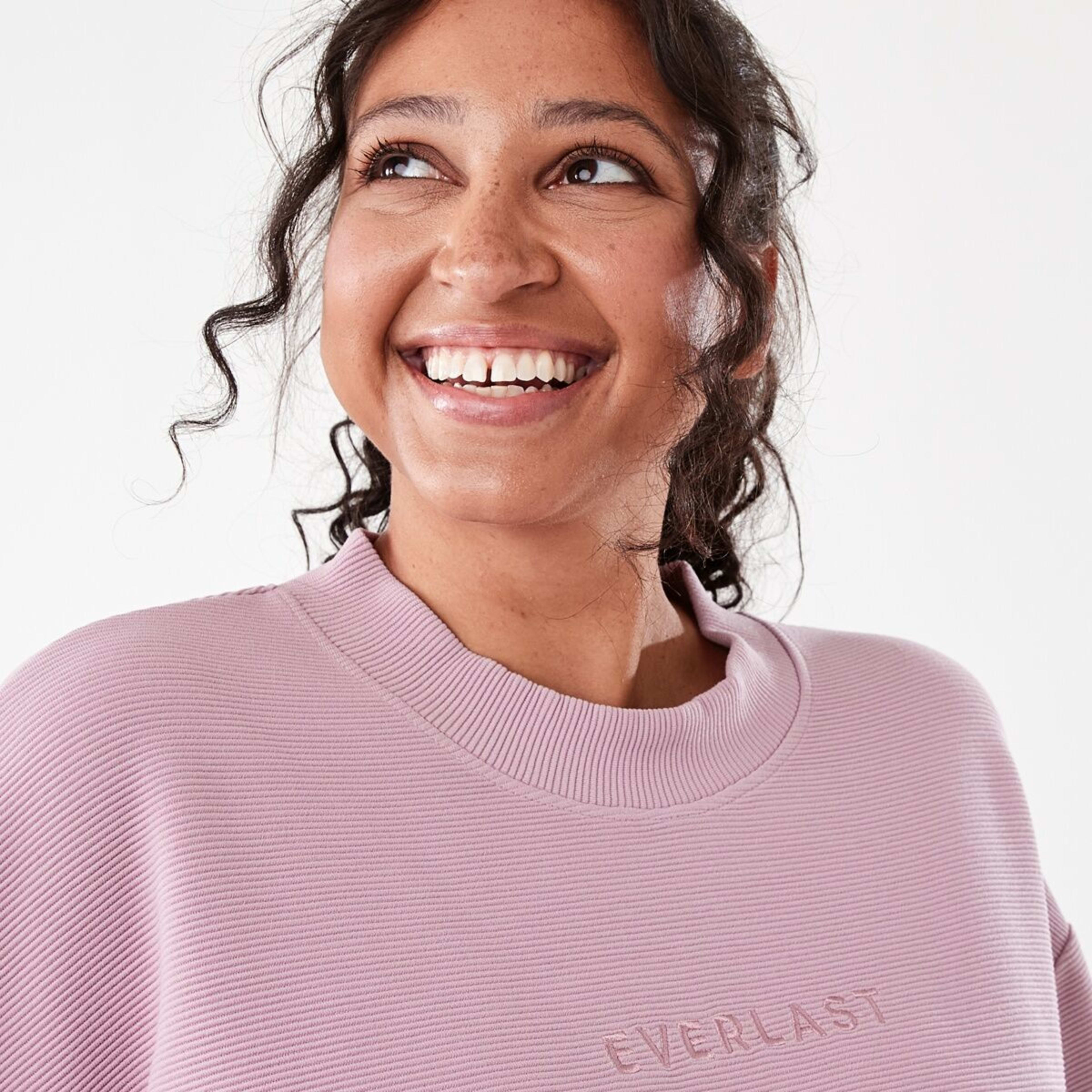 4 Everlast Womens Ottoman Crew Sweatshirt Everlast Dusty Pink, 4 of 7