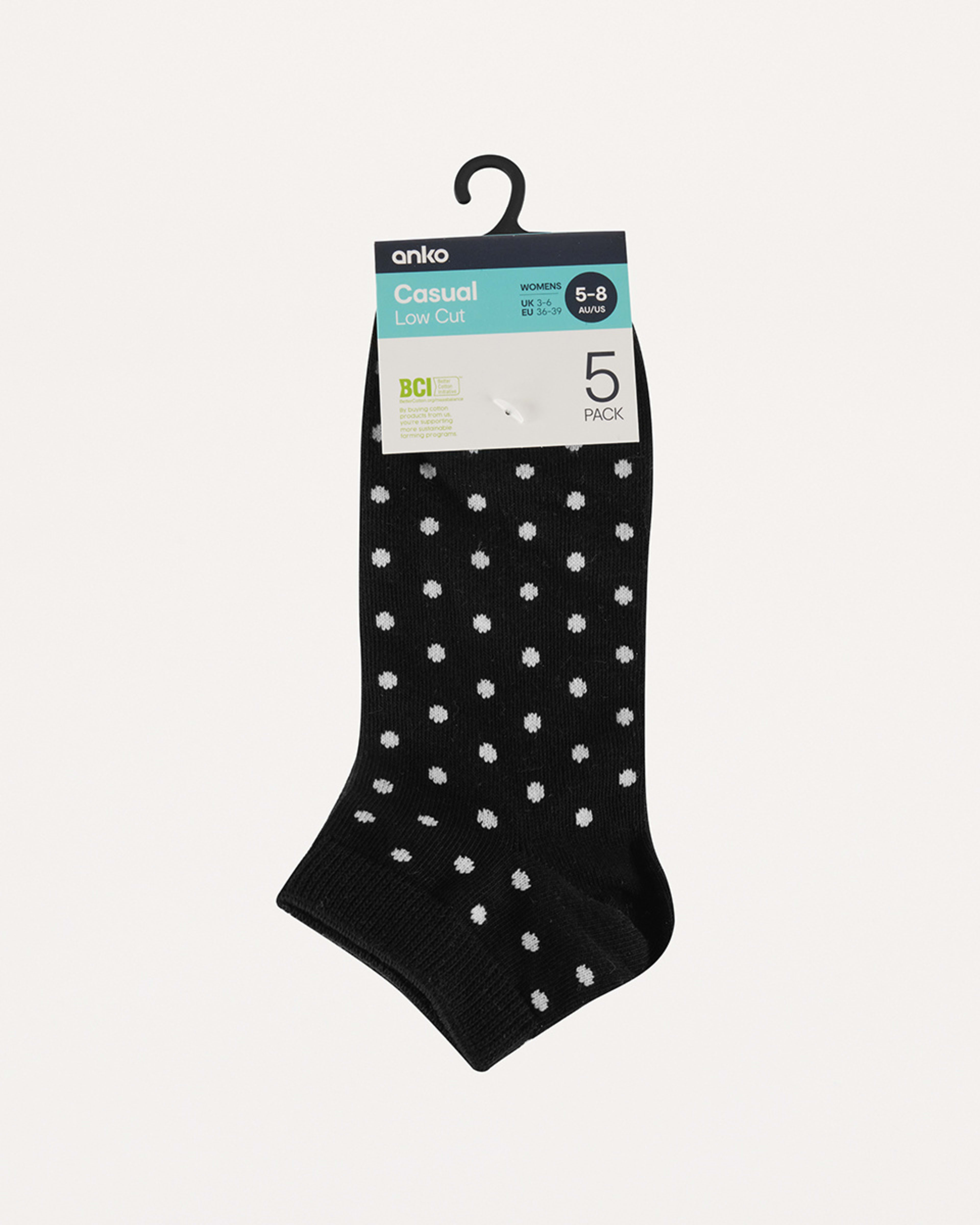 3 5 Pack Fashion Low Cut Socks Mono, 3 of 3