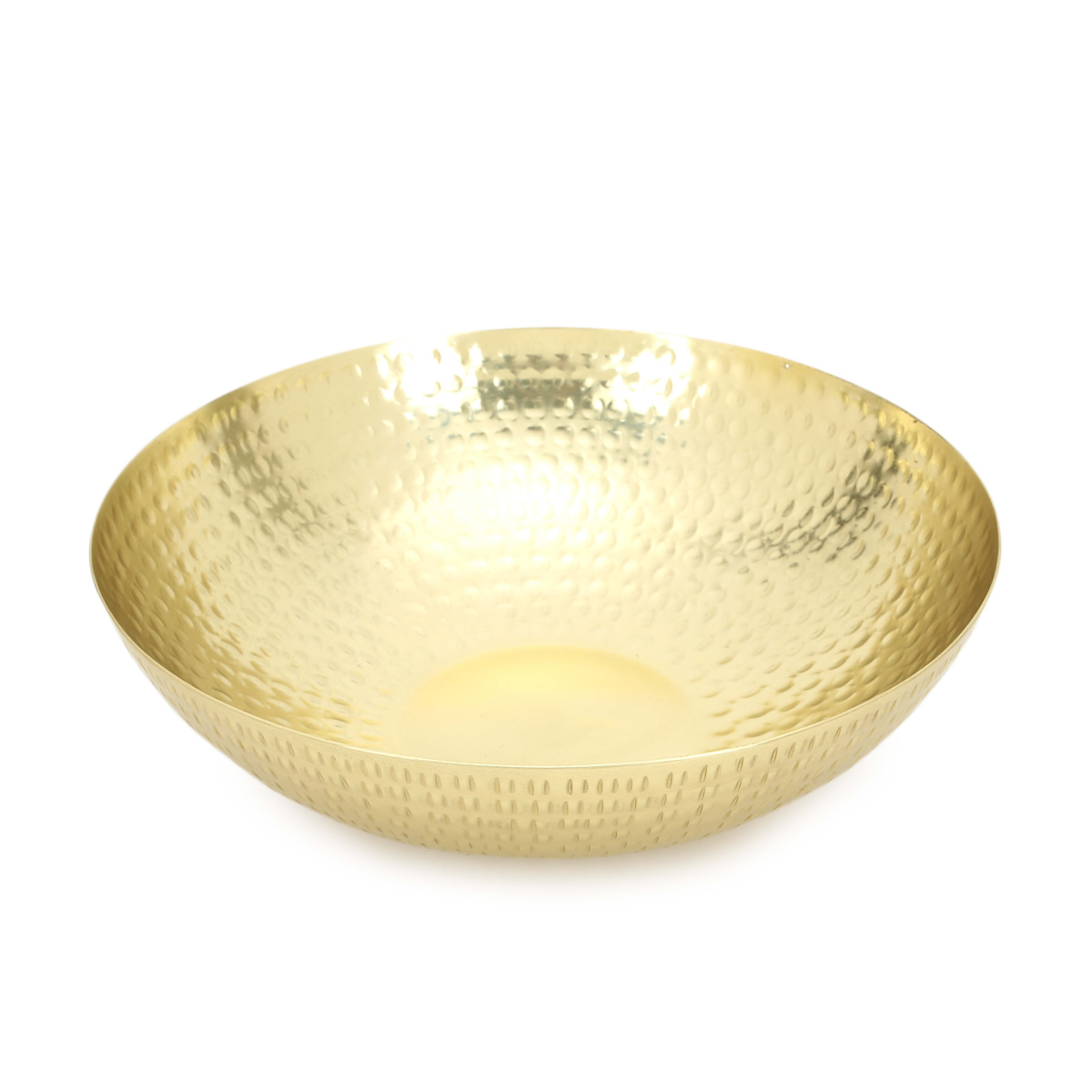 1 Gold Look Hammered Bowl